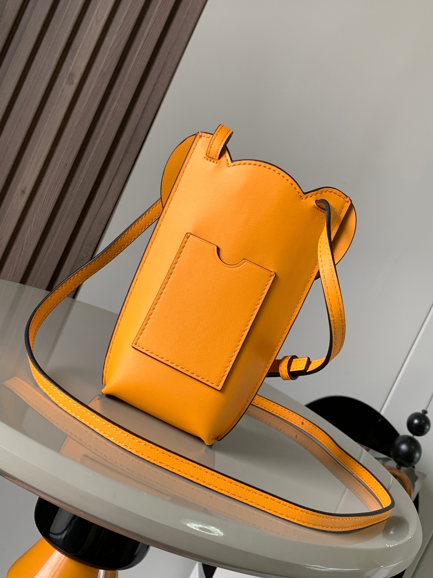 P1058 Elephant Design Shoulder Bag in Honey Orange, 19x8x4cm, Section 9200 - 图片 4