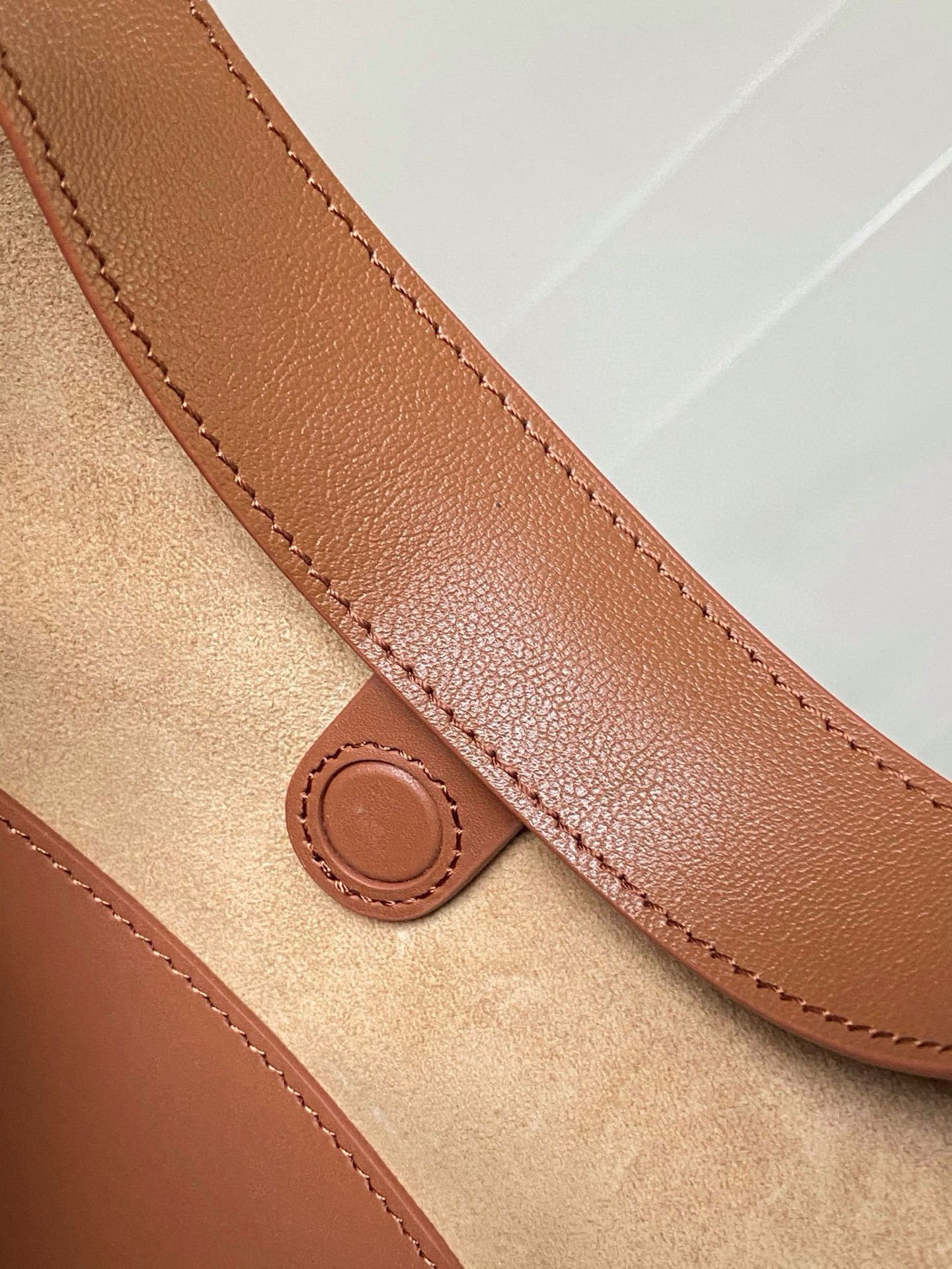 Loewe Luna Hobo Bag in Leather with Branded Shoulder Strap, 34cm 8 i1746205683820 3151 0 7
