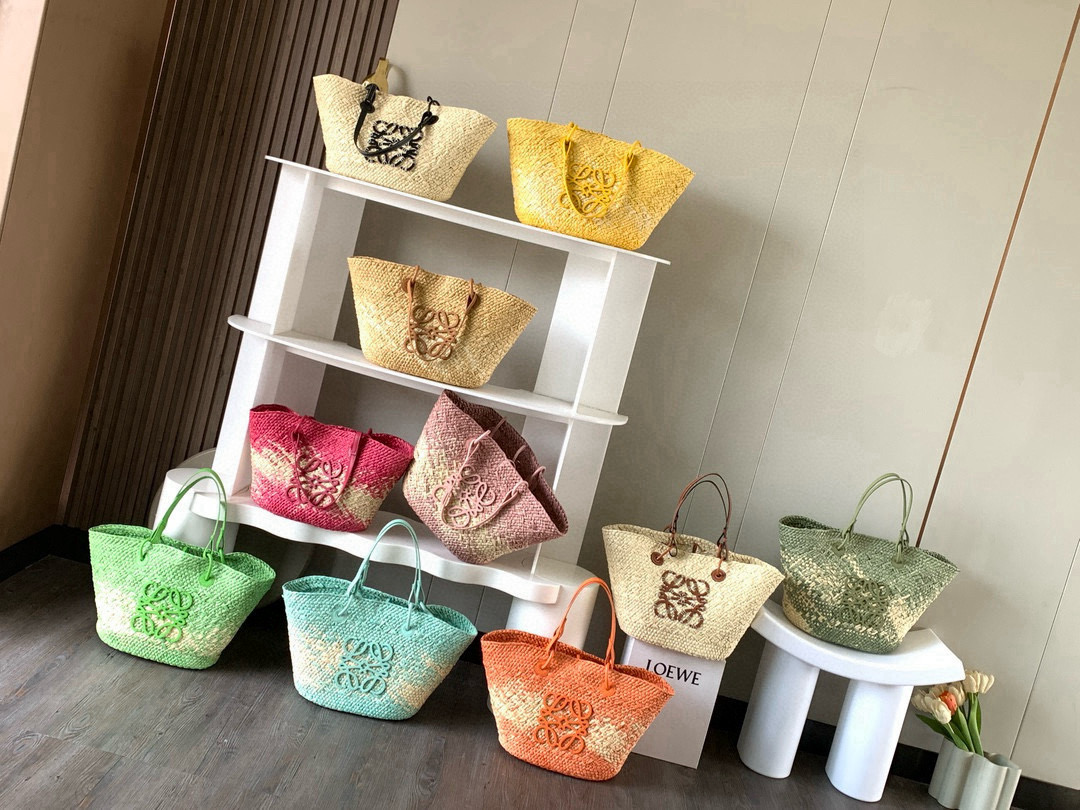 Handmade Iraka Palm and Leather Anagram Basket 🌴 Traditional Colombian Craft, Fair Trade. - 图片 1