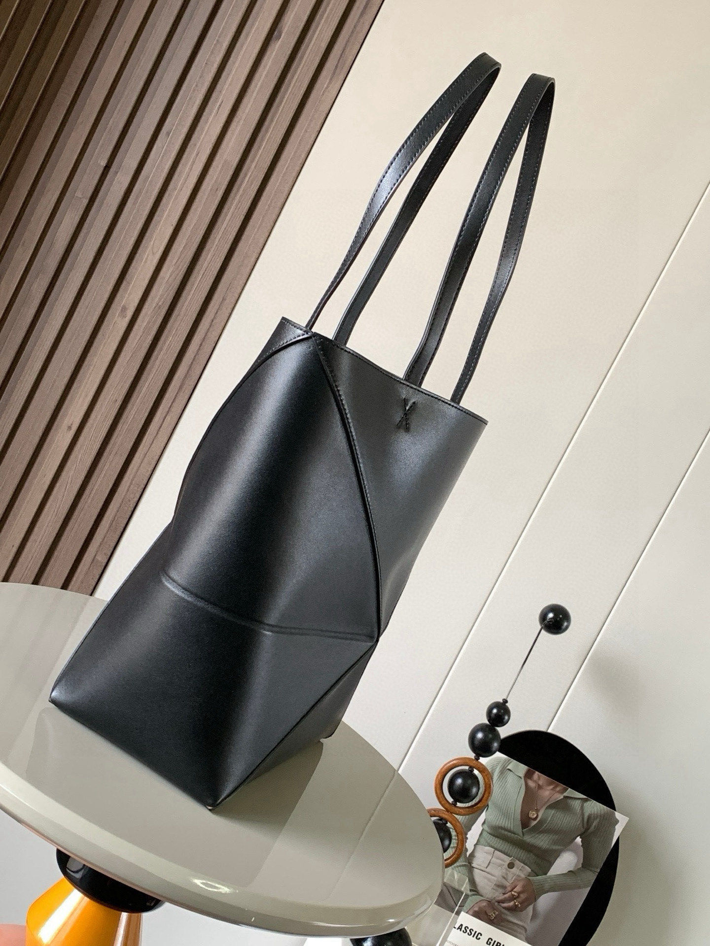 Loewe 中号31cm亮面牛皮革 puzzle