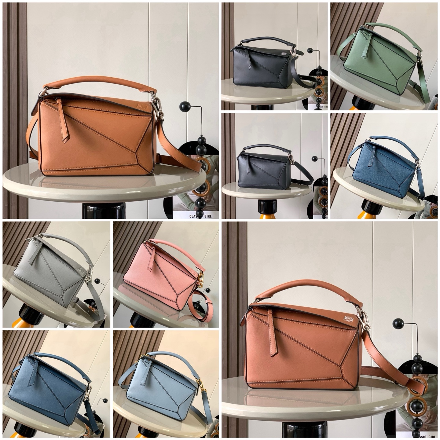 Loewe Puzzle Small Bag, Nappa Calfskin Leather, Geometric Design, 24cm