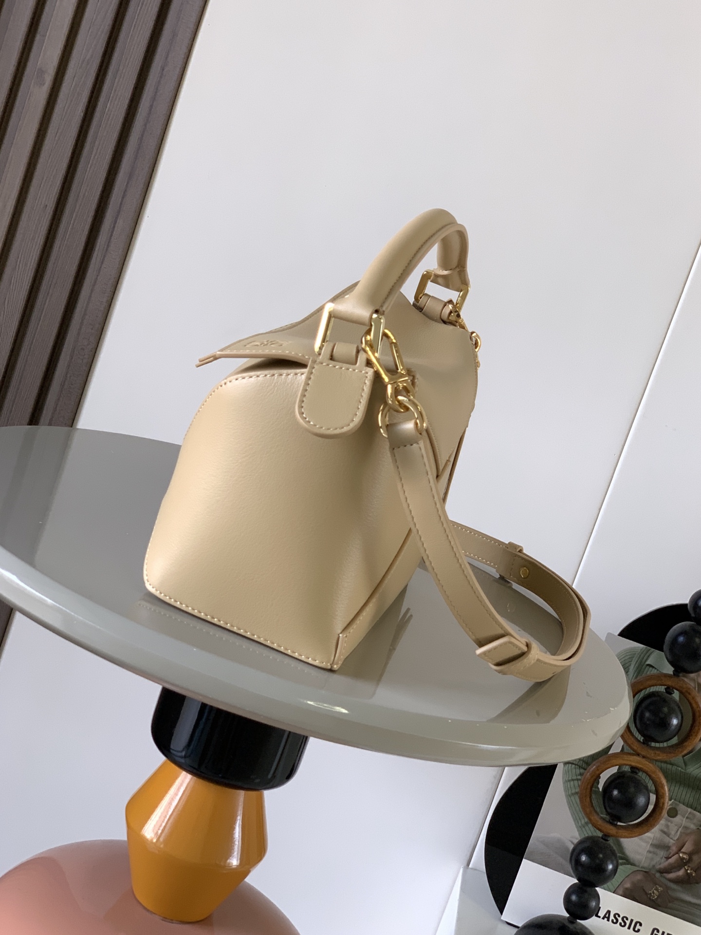 Loewe Puzzle Small Bag in Nappa Calfskin, Beige Geometry Handbag, 24cm 15 i1756045645427 8274 0 1