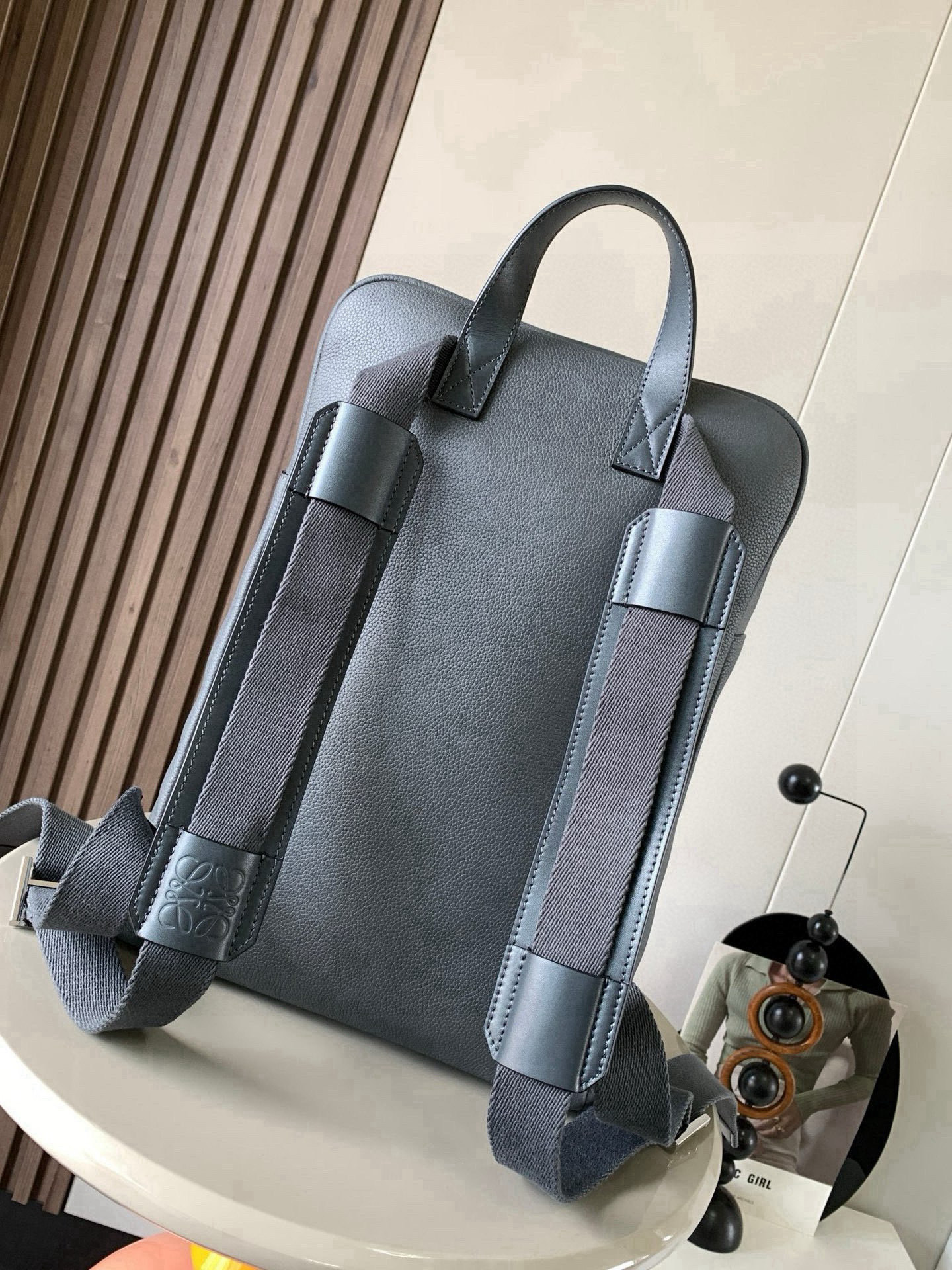 Loewe Military Backpack Grey Standard everyday