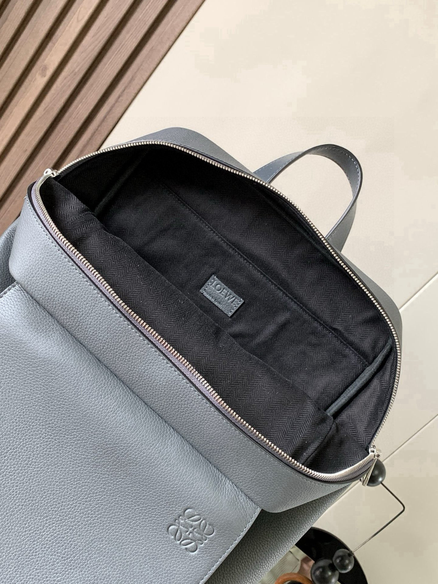 Loewe Military Backpack Grey Standard everyday