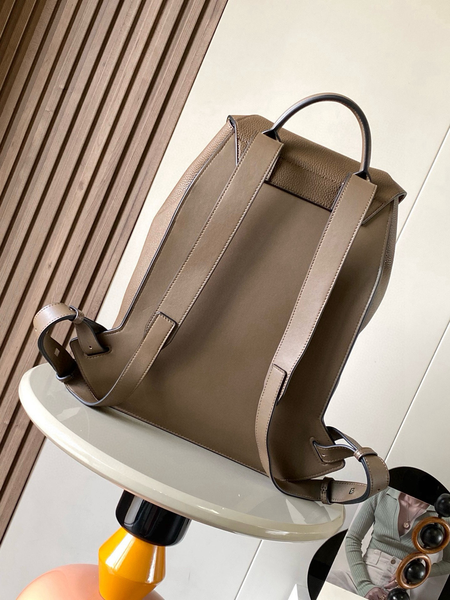 Loewe Anagram Backpack Taupe Standard everyday