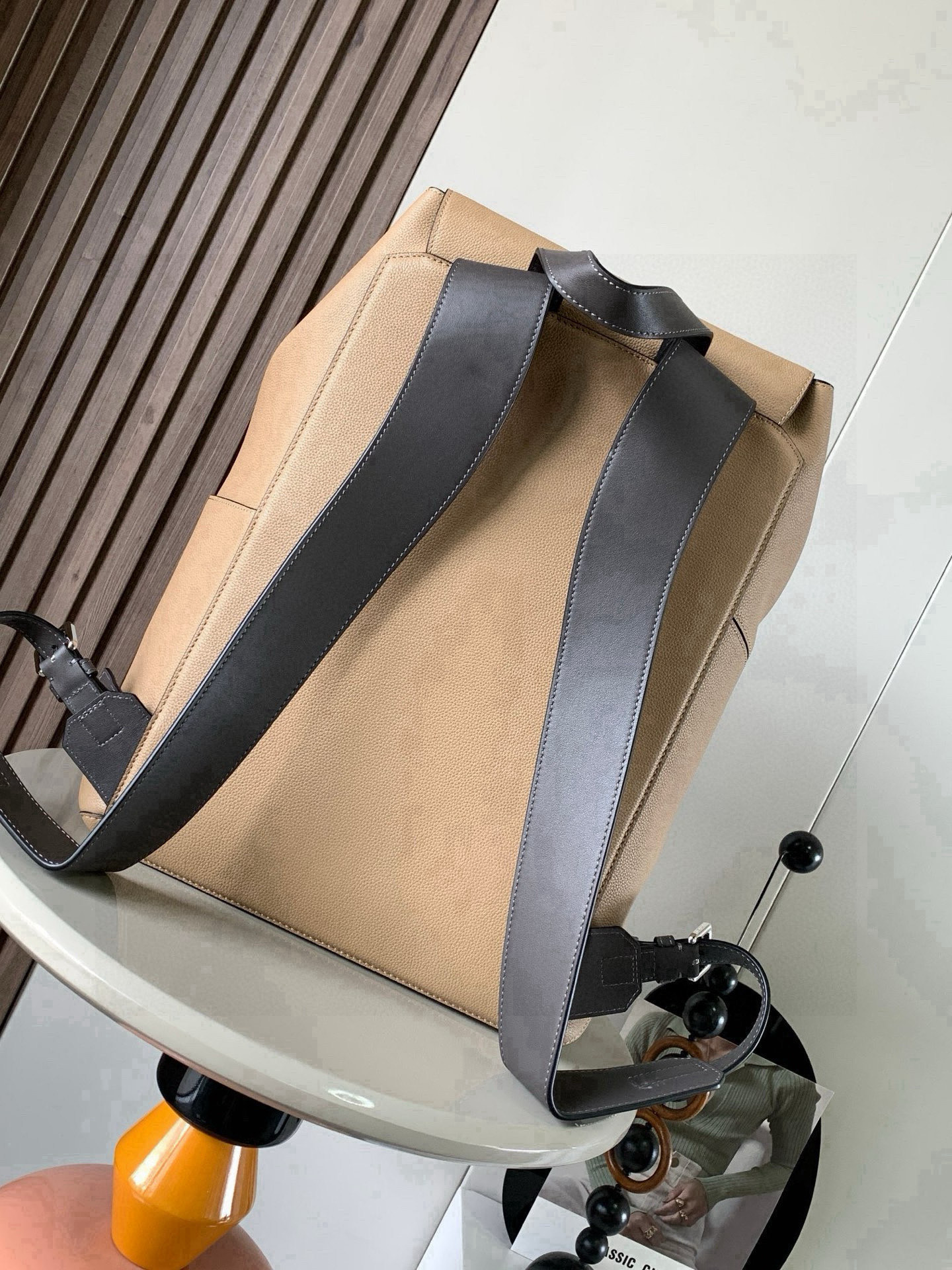 Loewe Classic Tan and Black Leather Standard everyday