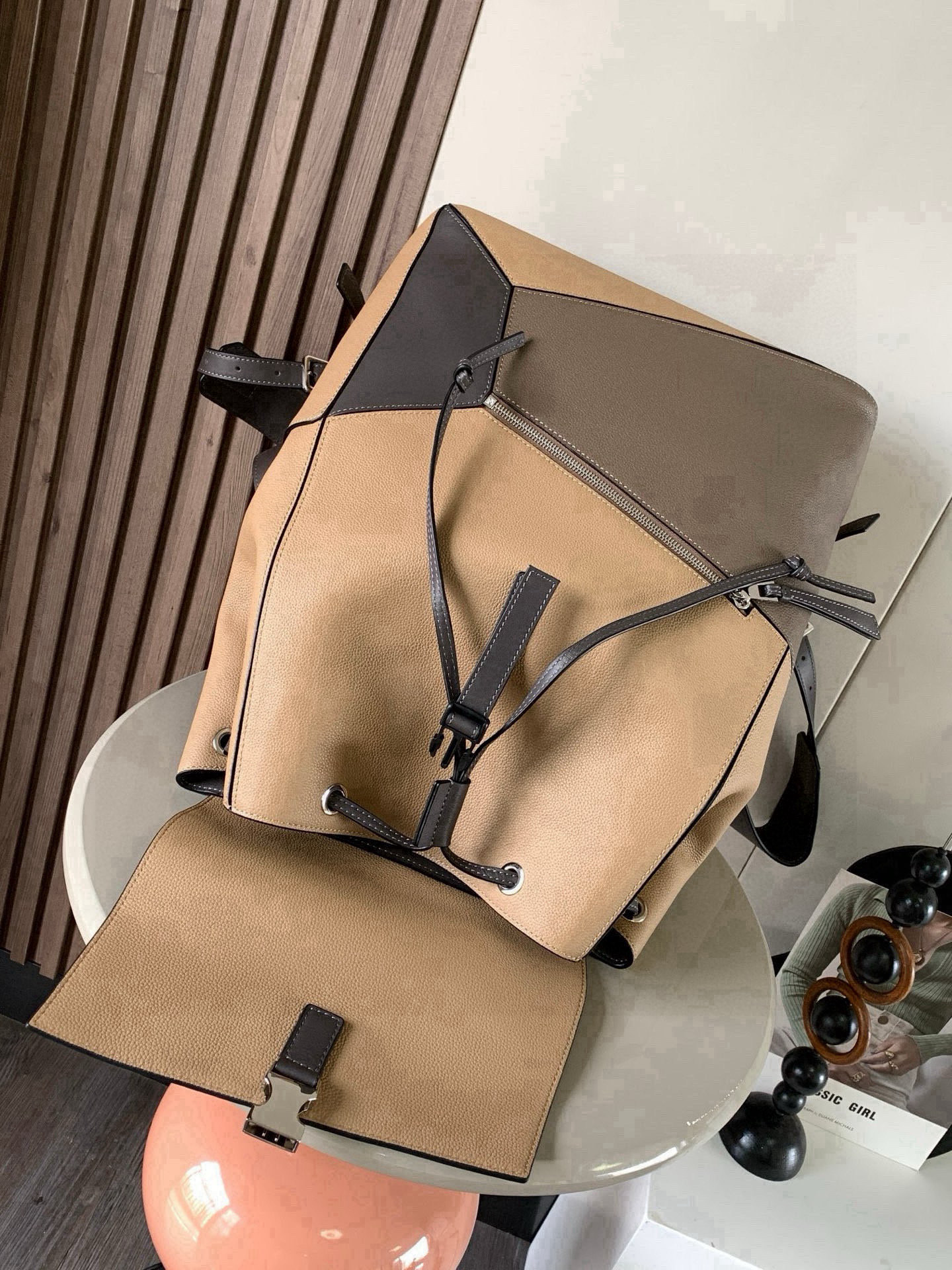 Loewe Classic Tan and Black Leather Standard everyday