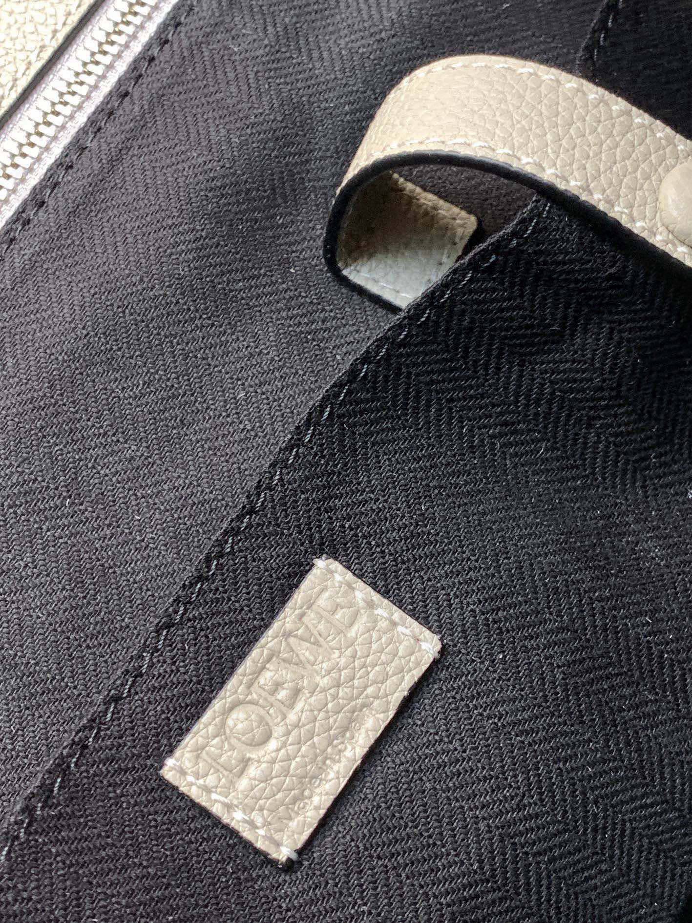 Loewe Classic Backpack Blue Gray Beige Black with Yellow straps Standard everyday