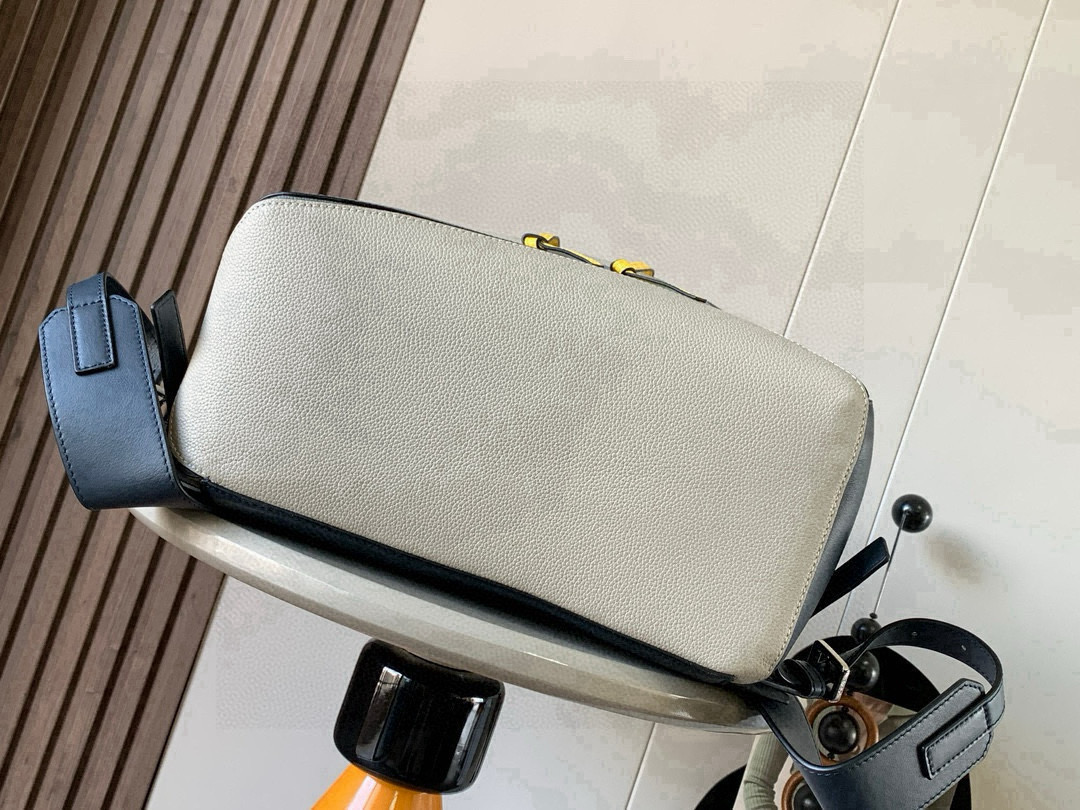 Loewe Puzzle Backpack Light Grey Blue Black with Yellow everyday