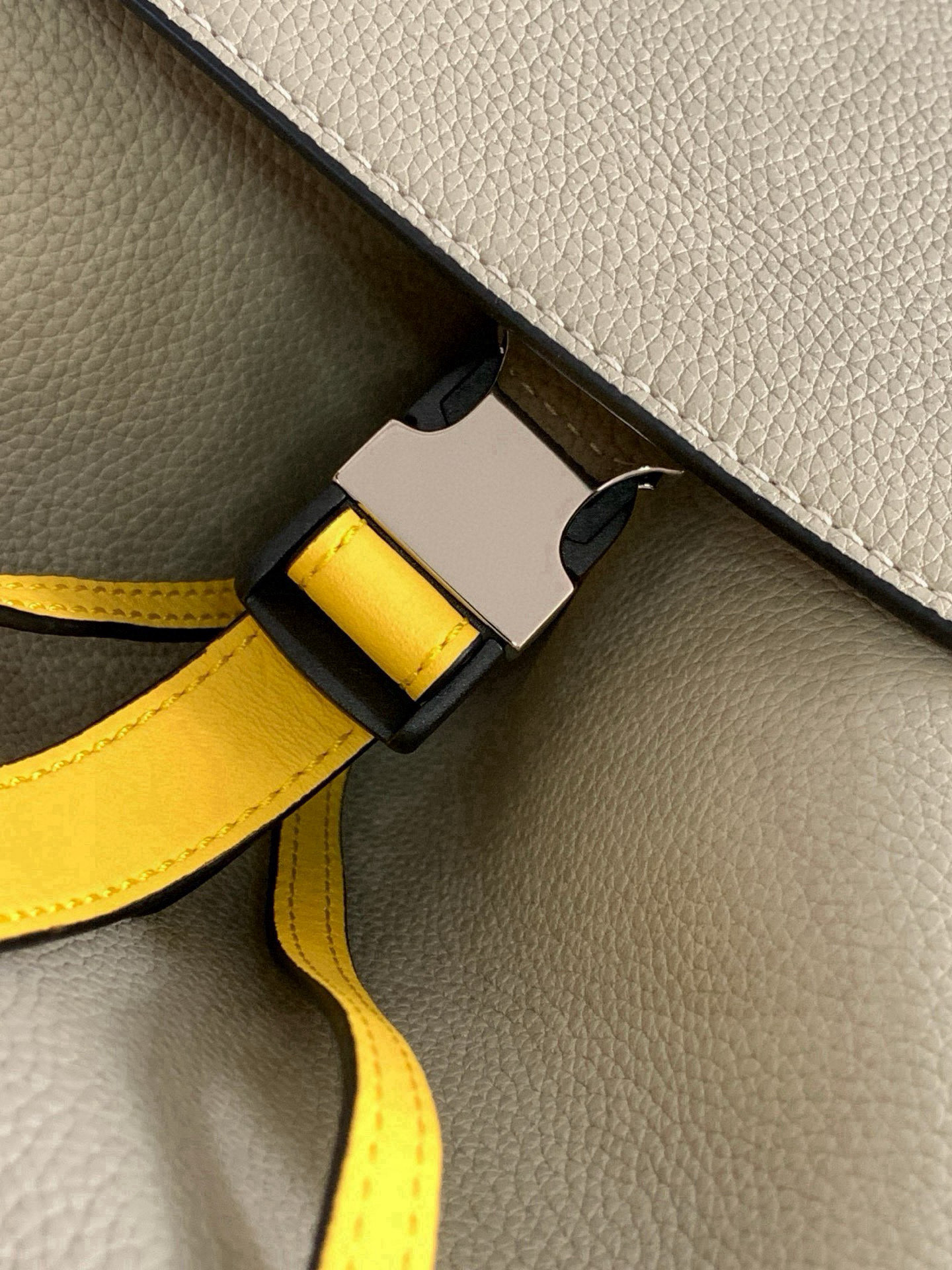 Loewe Classic Backpack Blue Gray Beige Black with Yellow straps Standard everyday