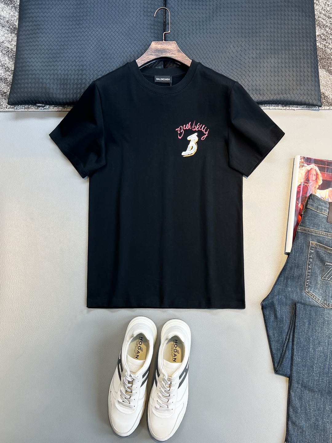 BA#  2025春夏新款首发专柜最新款短袖圆领T恤 高端订制 设...