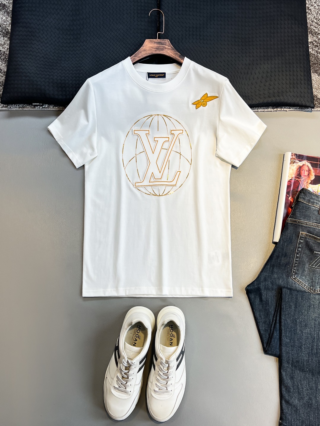 LV#  2025春夏新款首发专柜最新款短袖圆领T恤 高端订制 设...