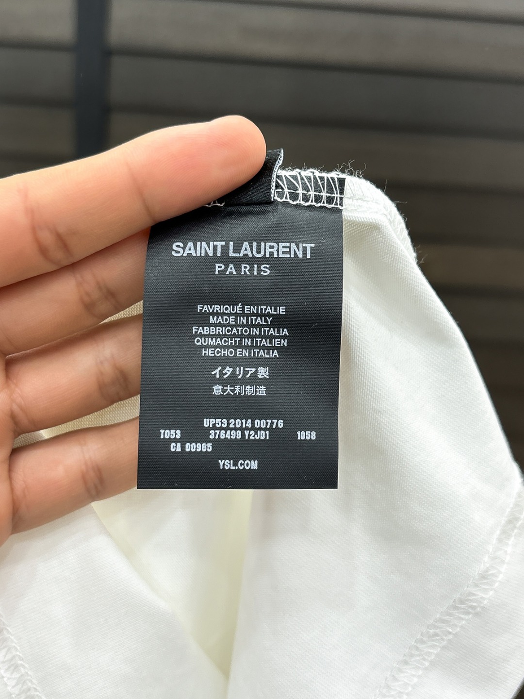 -YSL#  2026 春夏新款首发专柜最新款短袖圆领T恤 高端订制 设计前卫时尚！品牌logo重工艺设