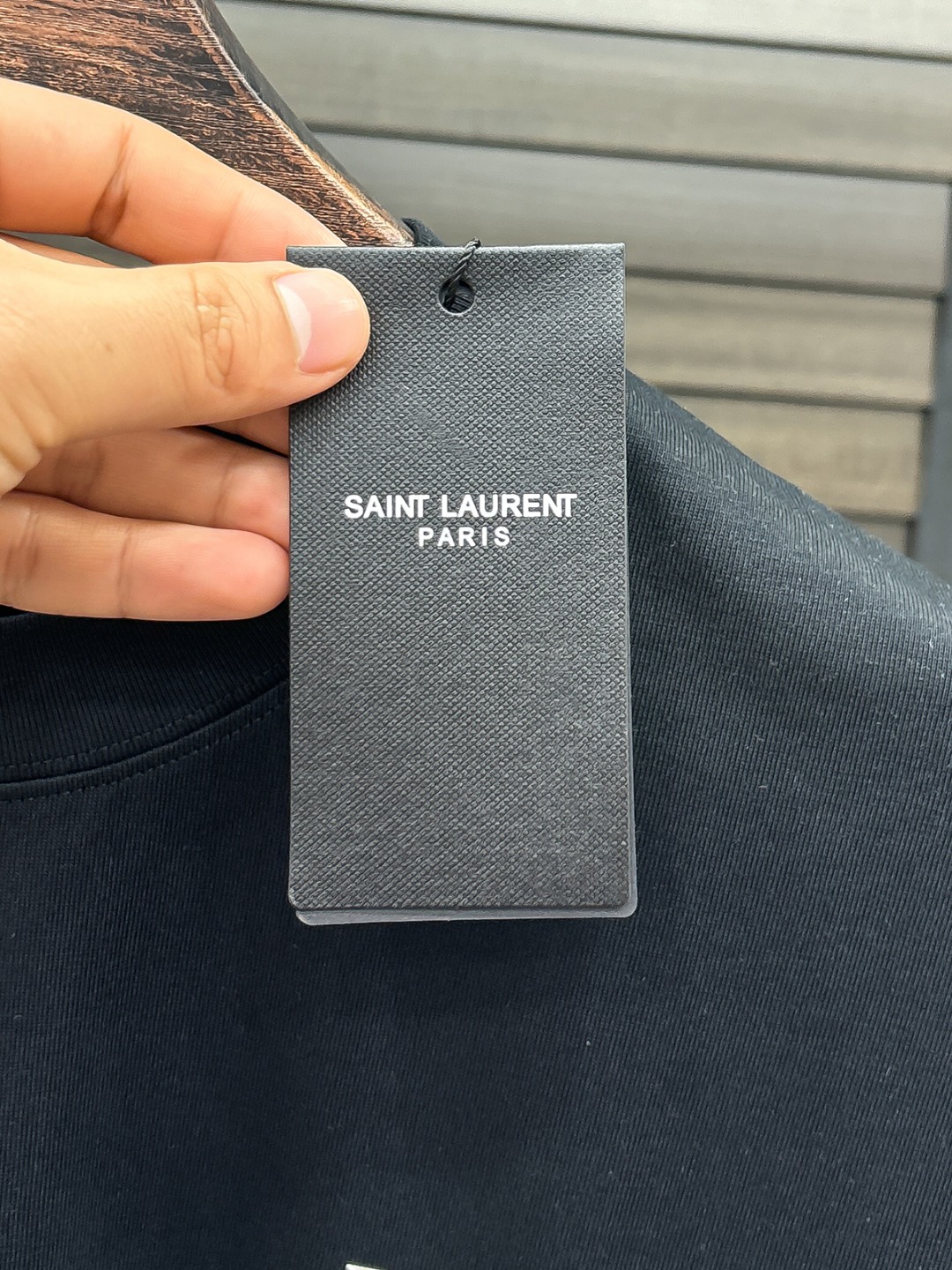 -YSL#  2026 春夏新款首发专柜最新款短袖圆领T恤 高端订制 设计前卫时尚！品牌logo重工艺设