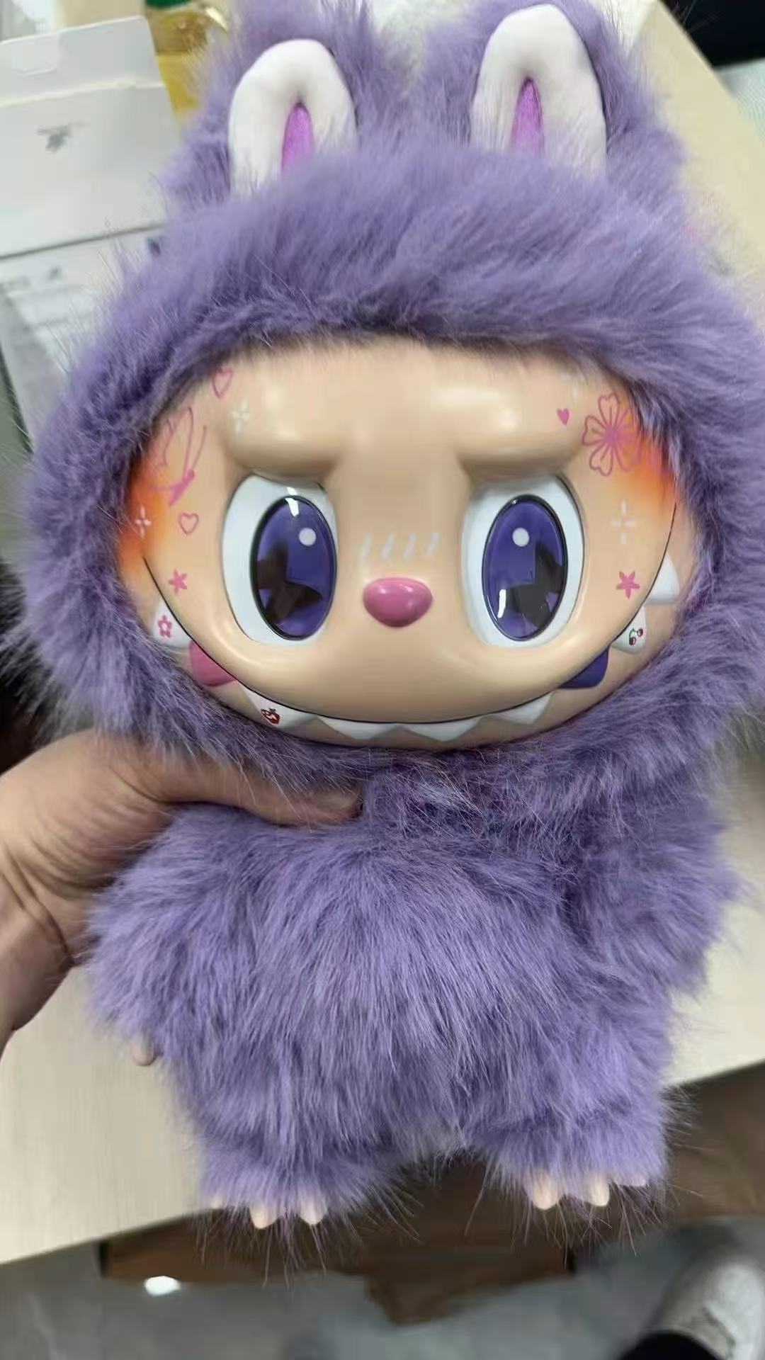 正品带码p1080紫首领正品泡泡玛特 POP MART ZIMOMO THE MONSTERS LABUBU I FOUND YOU可爱 潮流衍生品 58cm