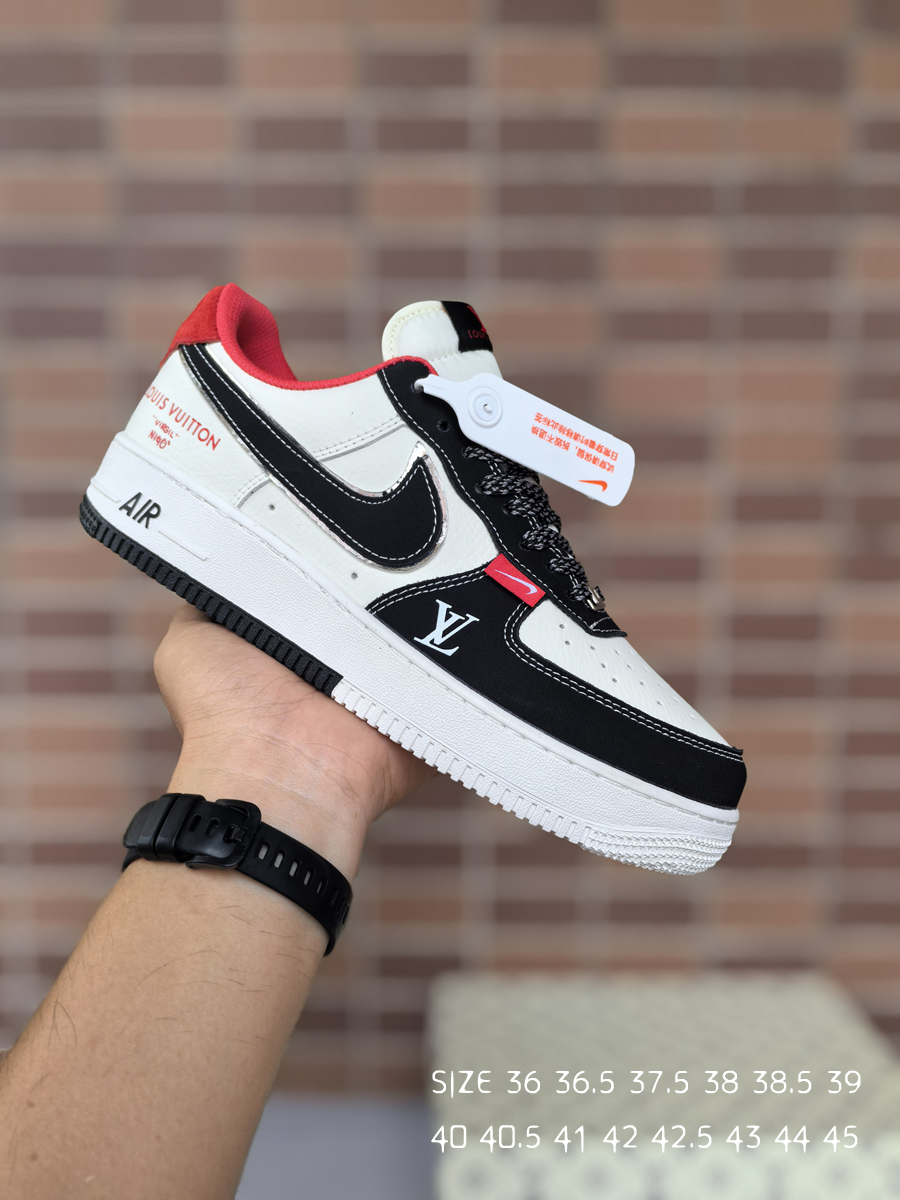 LV-AIR AF空军联名新款 头层牛皮搭配LV牛仔布潮流设计