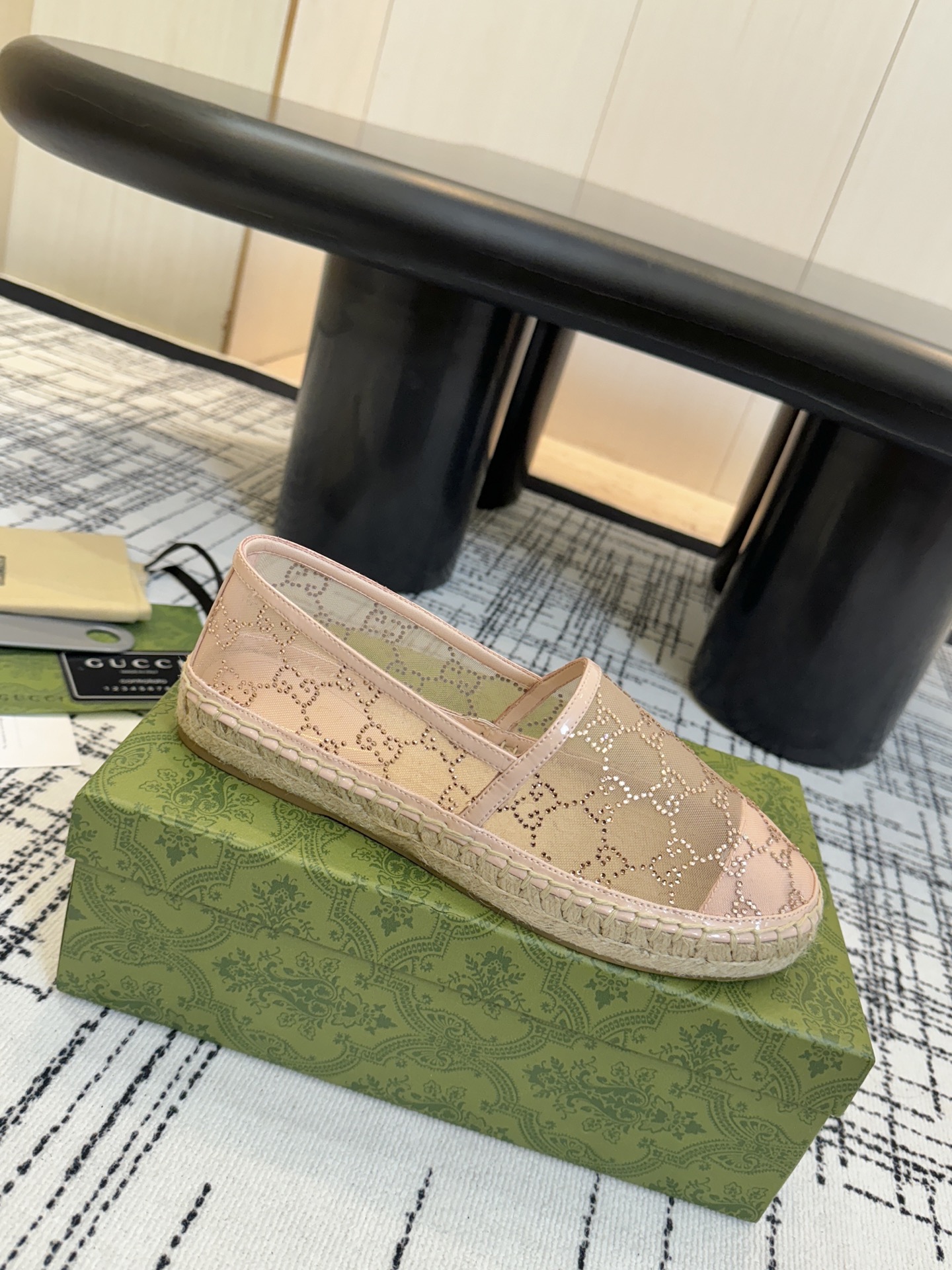 Gucci Women's Espadrille Flats with GG Canvas and Jute Sole - Classic Design 5 i1757006431465 9822 0 3