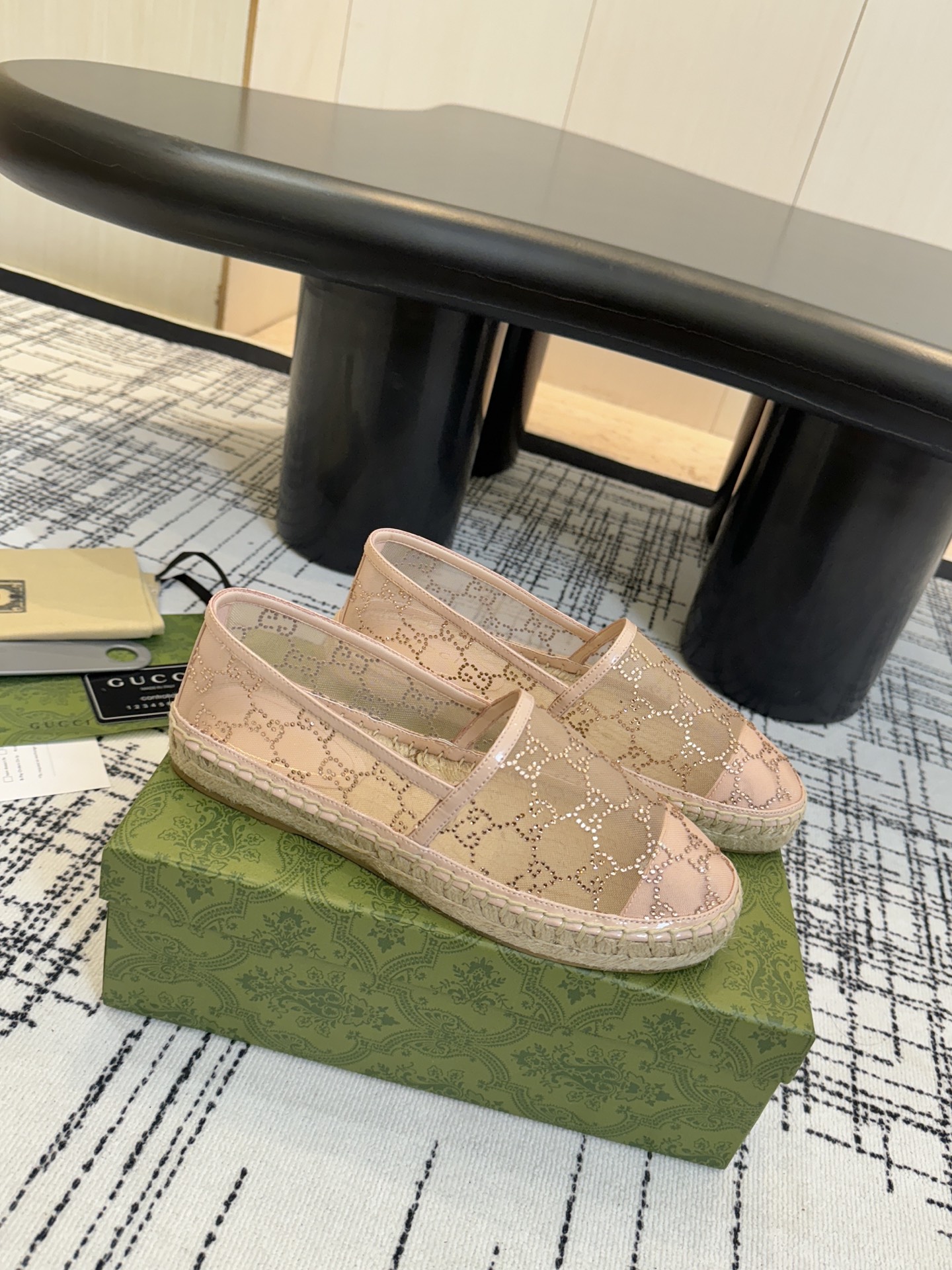 Gucci Women's Espadrille Flats with GG Canvas and Jute Sole - Classic Design 4 i1757006431528 6720 0 2