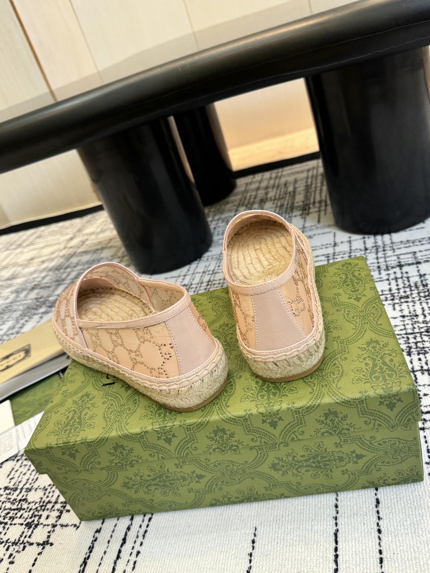 Gucci Women's Espadrille Flats with GG Canvas and Jute Sole - Classic Design 9 i1757006431627 1163 0 7