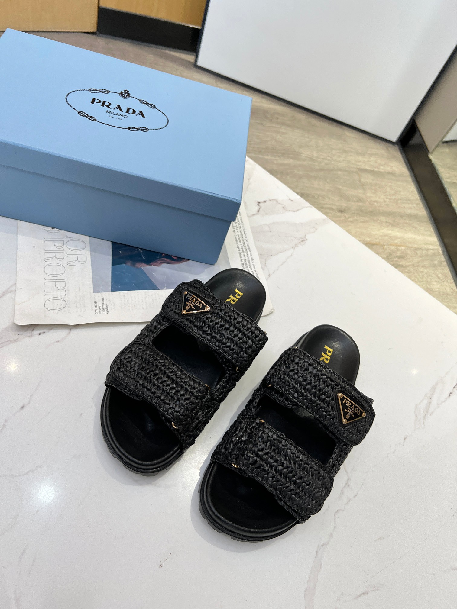 2024 Prada zapatos tejidos, tejidos a mano. tamaño 35-41.