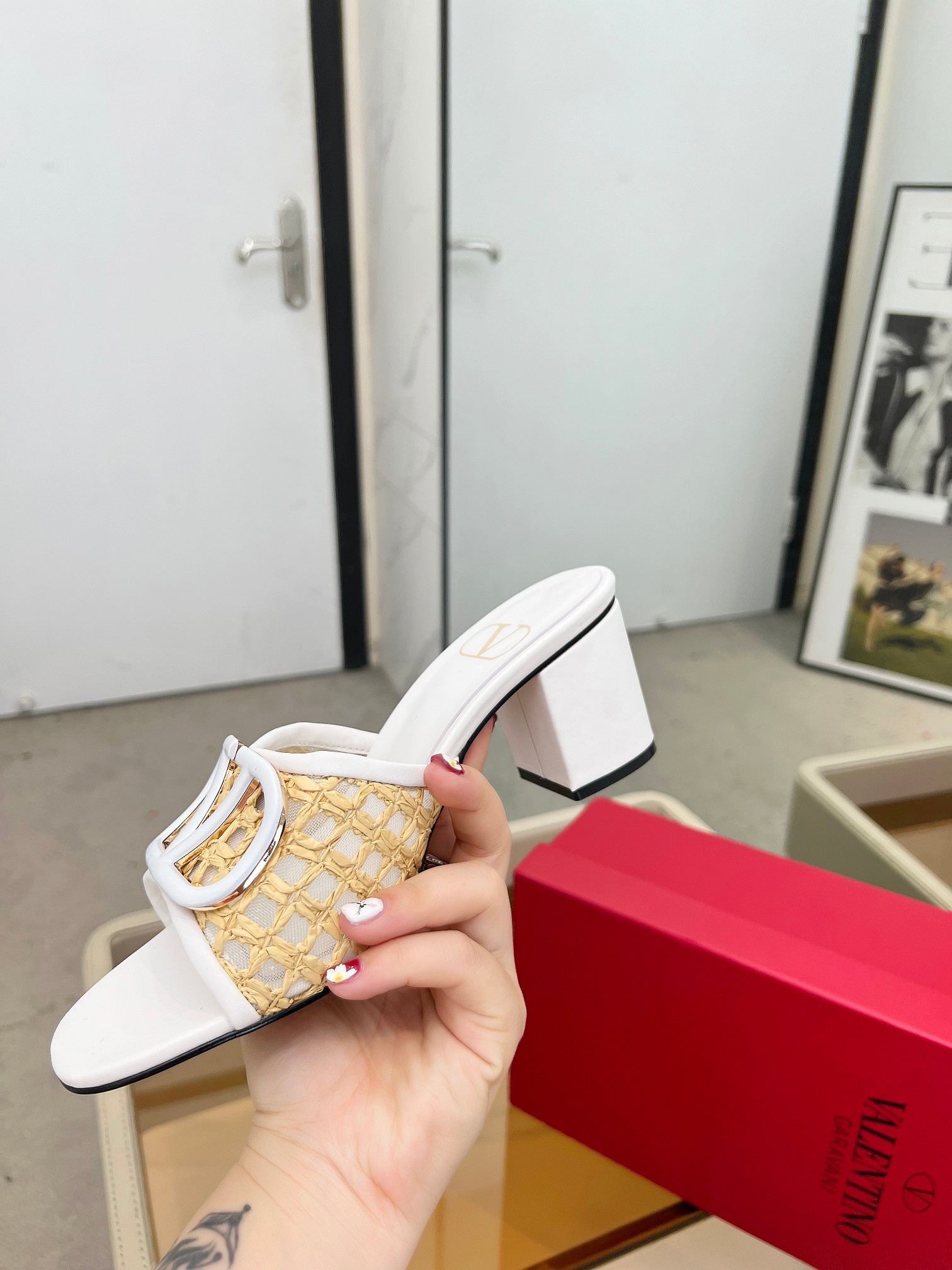 Warren House. Nuevo modelo de malla tejida plus. Logotipo metálico personalizado.Tallas 35-42. Suela