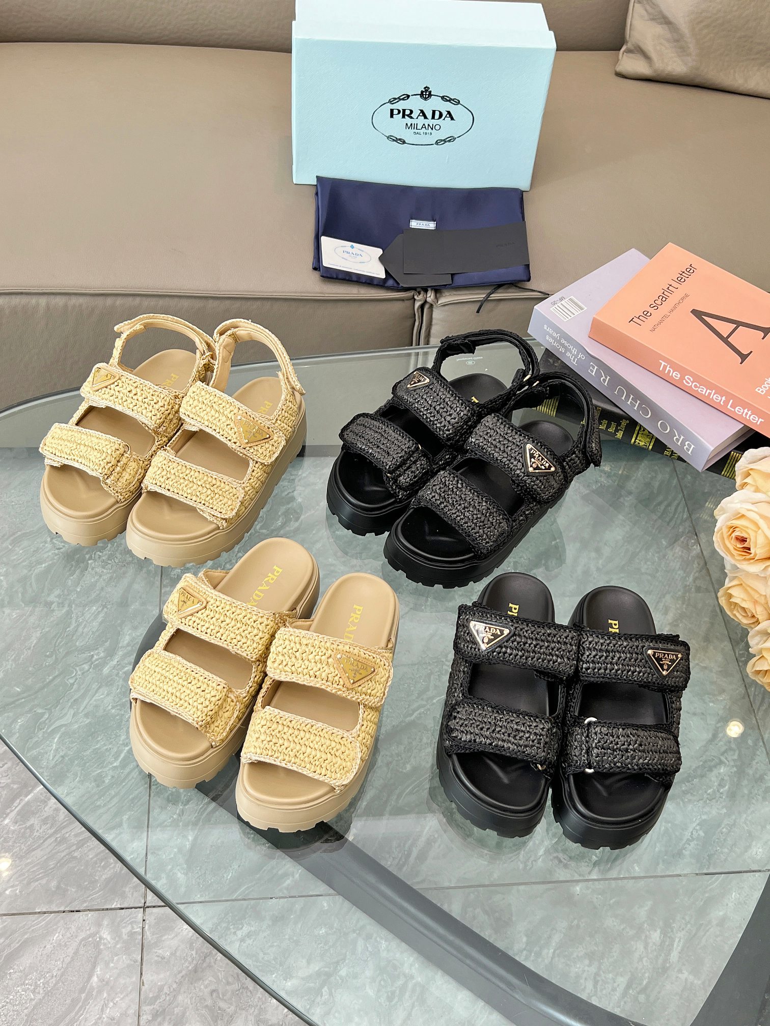 NO:401811,Prada thick sole braided model. Size 5-41. Sandals. Slippers, slippers, prada, sandals, slippers19860909普拉达厚底编织款.5-41码.凉鞋.拖鞋,拖鞋,prada,sandals,slippers,Women's Shoes