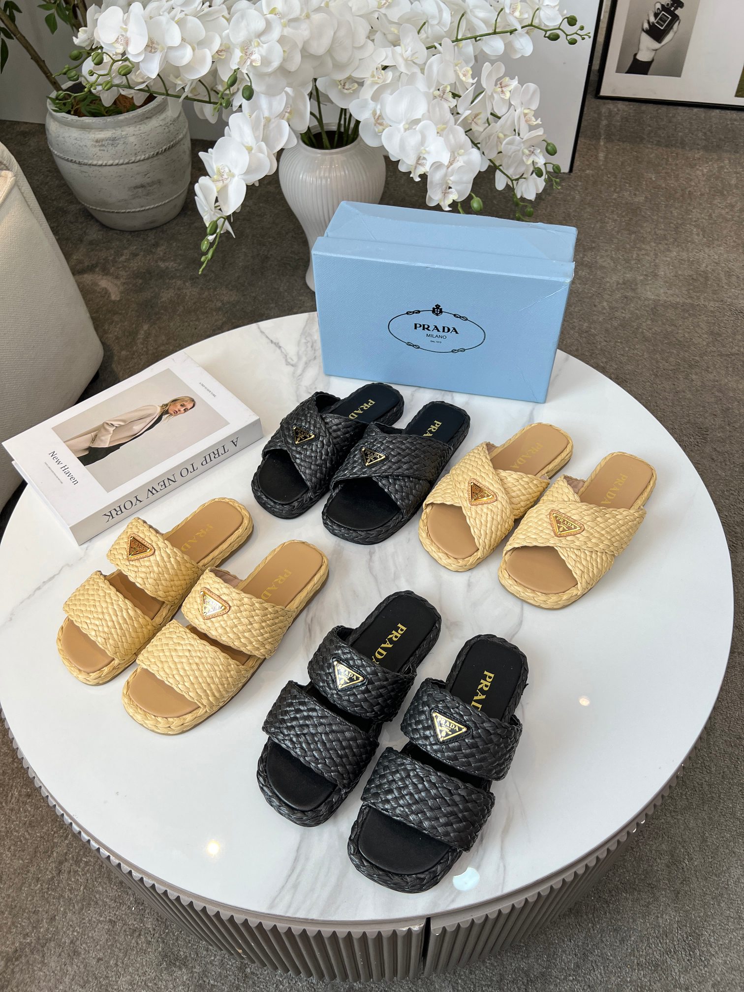 NO:401806,Pujia latest woven model. 35-41 sizes. Workshops, slippers, prada, slippers19860909普家最新编织款.35-41码.工,拖鞋,prada,slippers,Women's Shoes