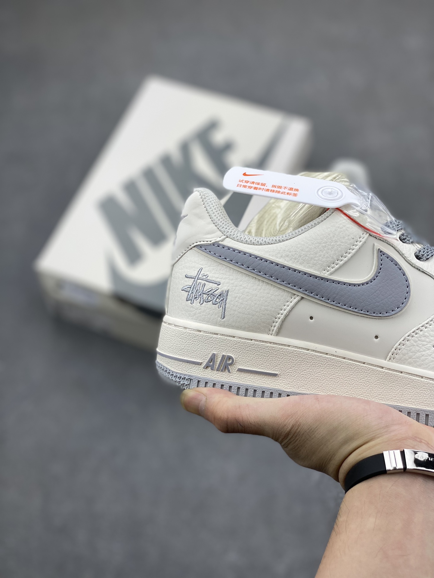 Nike Air Force 1 '07 Low Stussy Collab Mica Grey Sneakers 6 i1695425761 1629 4