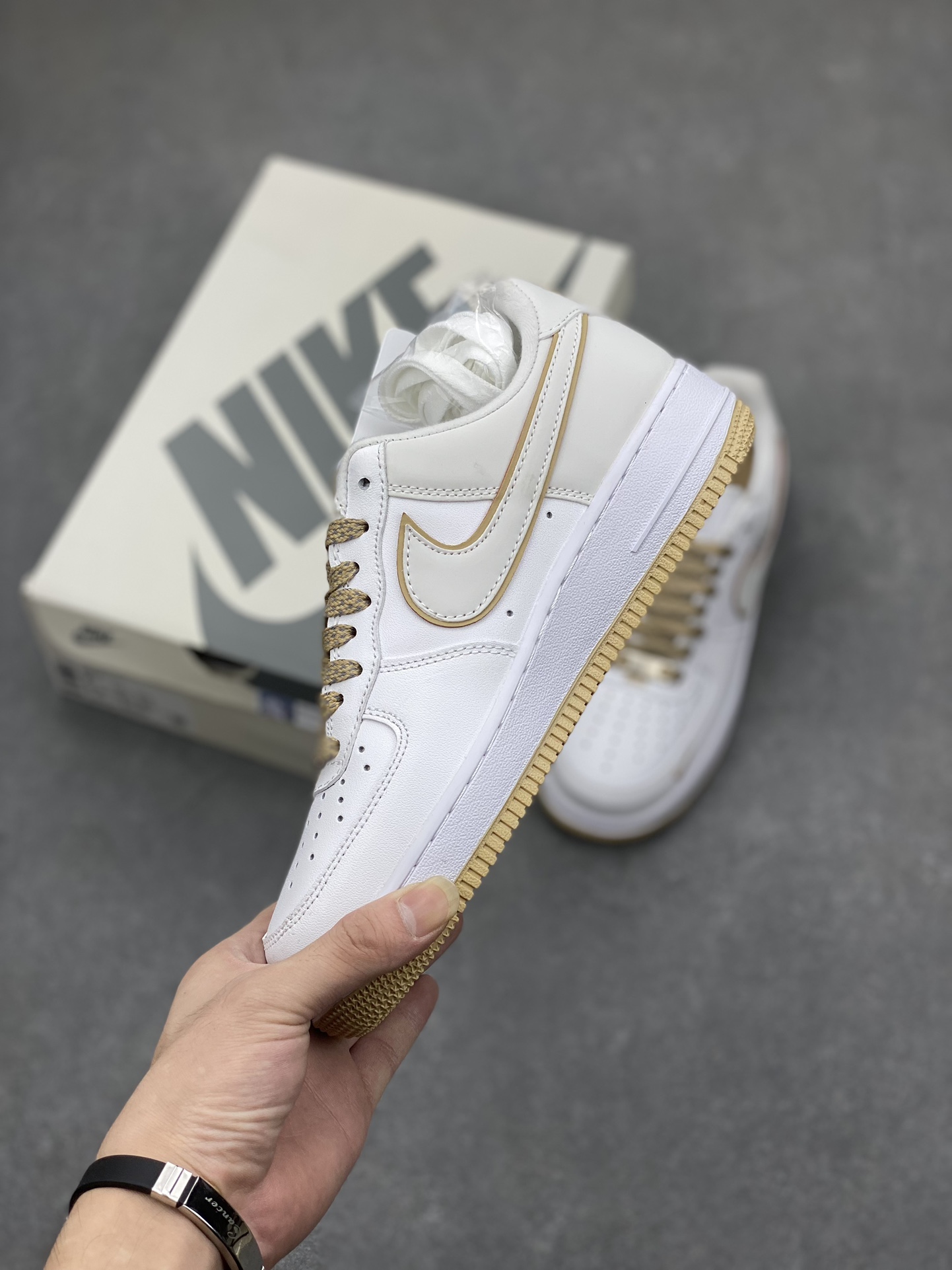 Nike Air Force 1 '07 Low 'Cream White/Gold' Casual Shoes YZ8115-003 4 i1695590493 556 2