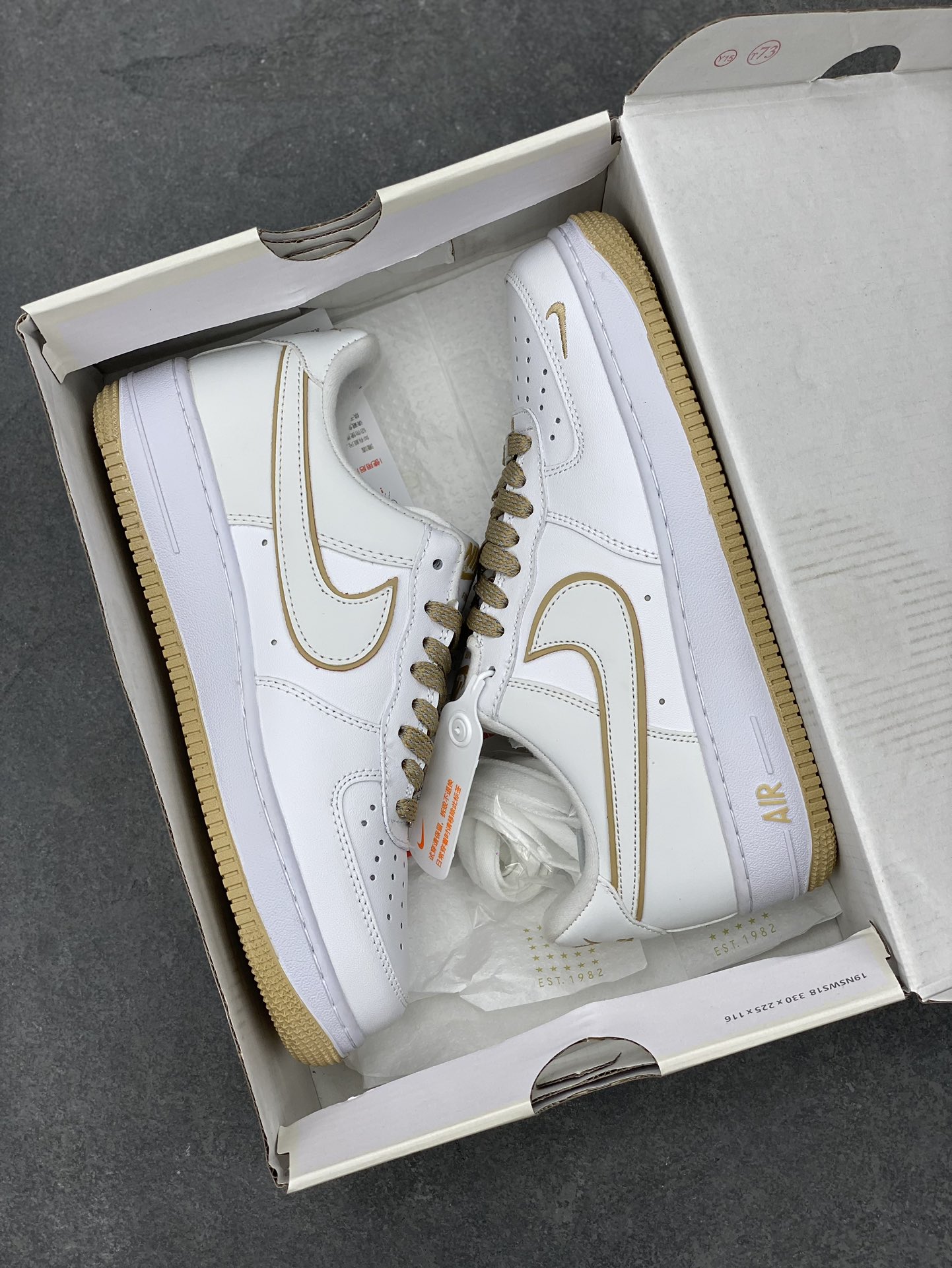 Nike Air Force 1 '07 Low 'Cream White/Gold' Casual Shoes YZ8115-003 10 i1695590493 6939 8
