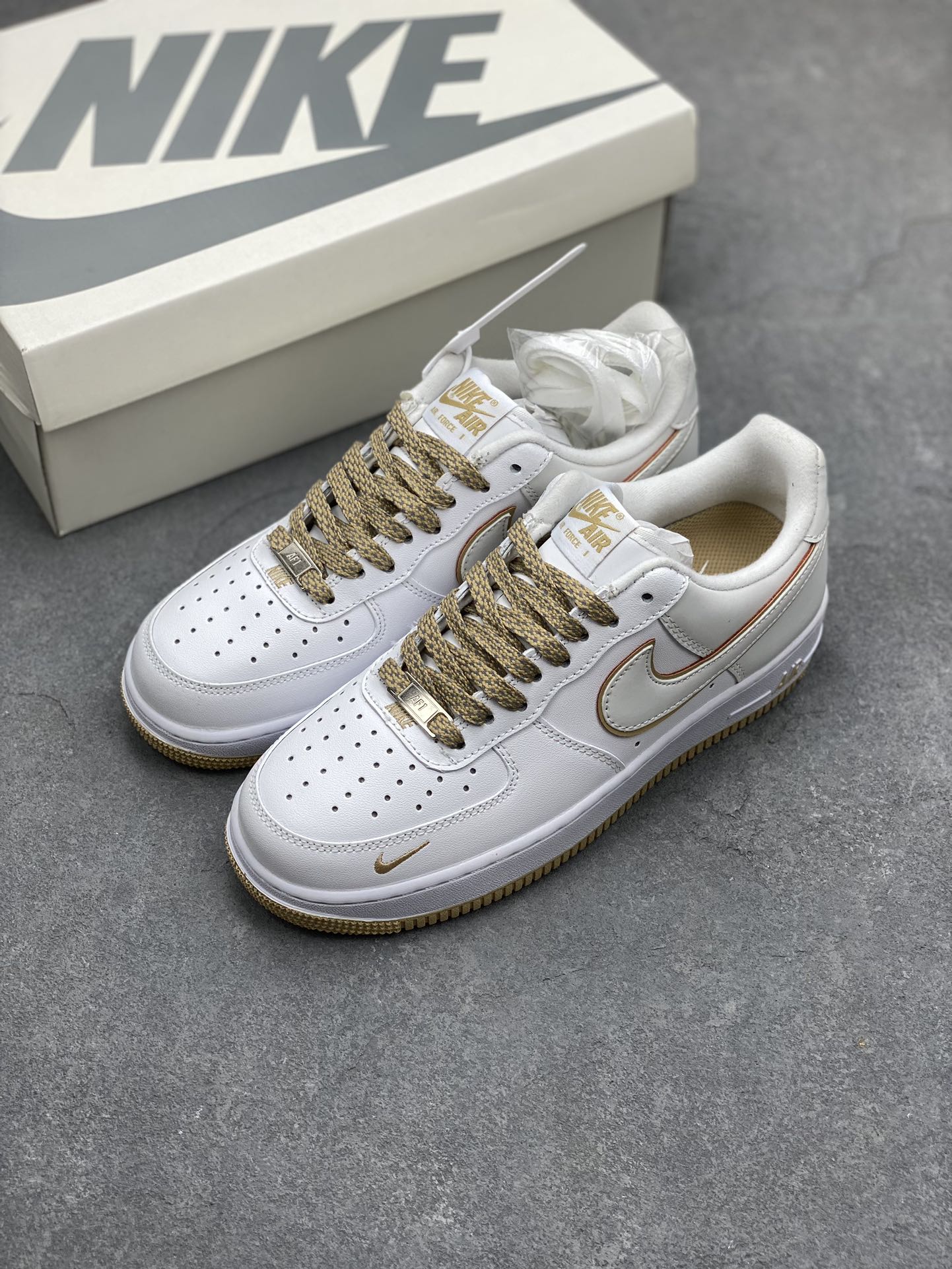 Nike Air Force 1 '07 Low 'Cream White/Gold' Casual Shoes YZ8115-003 9 i1695590493 8697 7