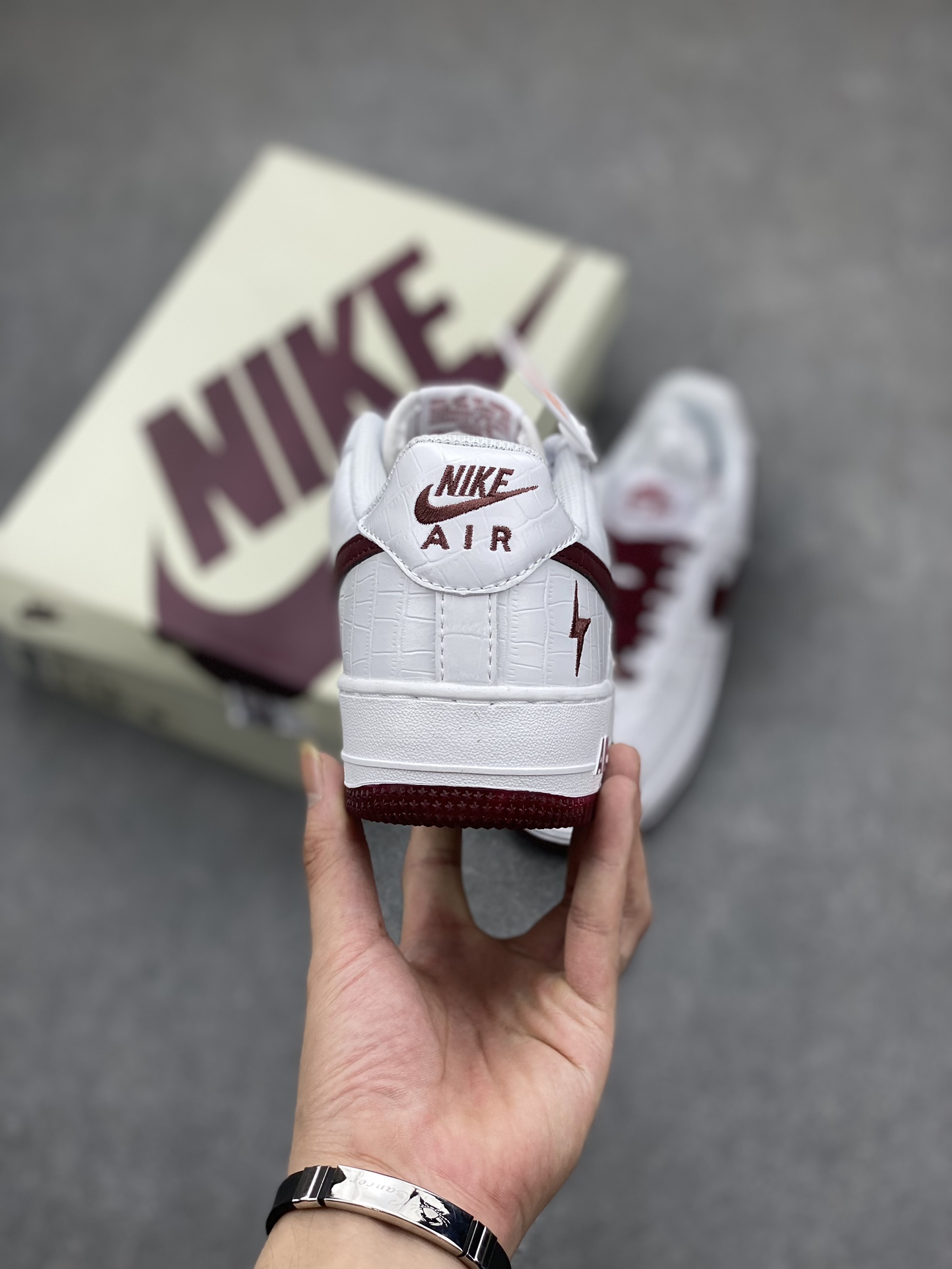 Nike Air Force 1 '07 Low Crocodile White/Wine Red Sneakers DD0614-335 5 i1695676385 8286 3