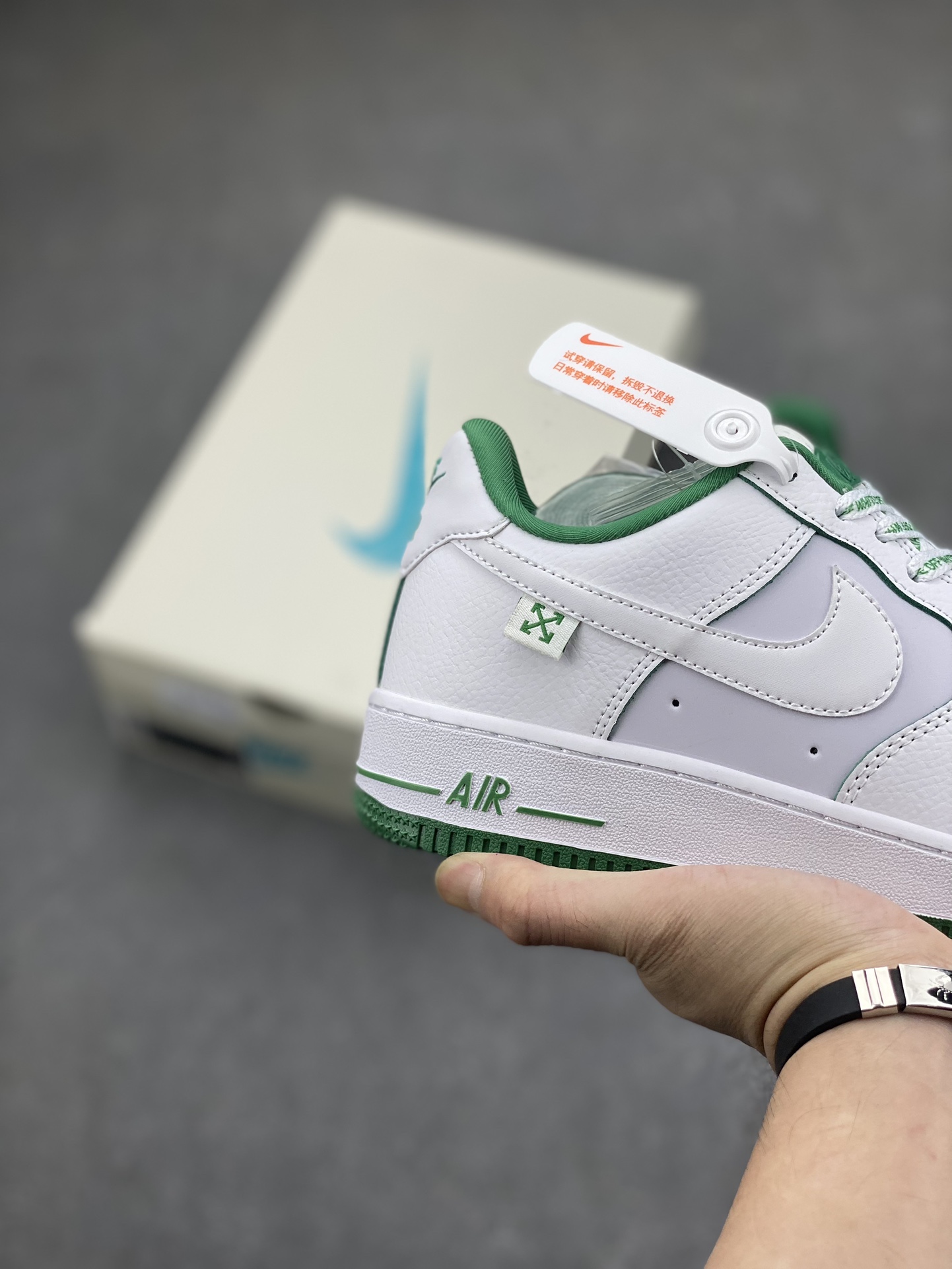 Nike Air Force 1 '07 Low Off-White Collab Sneakers - White/Green 6 i1696542330 6708 4