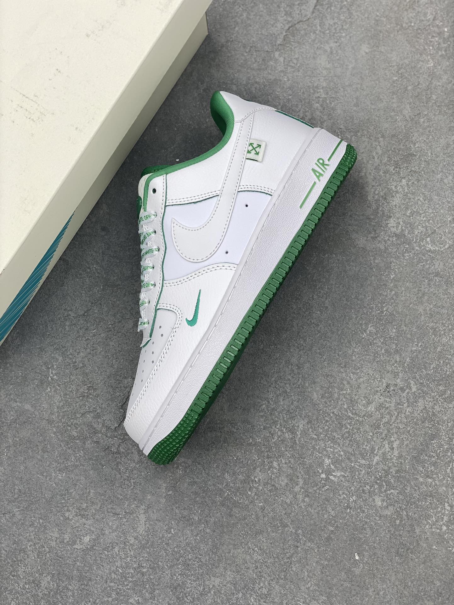 Nike Air Force 1 '07 Low Off-White Collab Sneakers - White/Green 8 i1696542330 9368 6