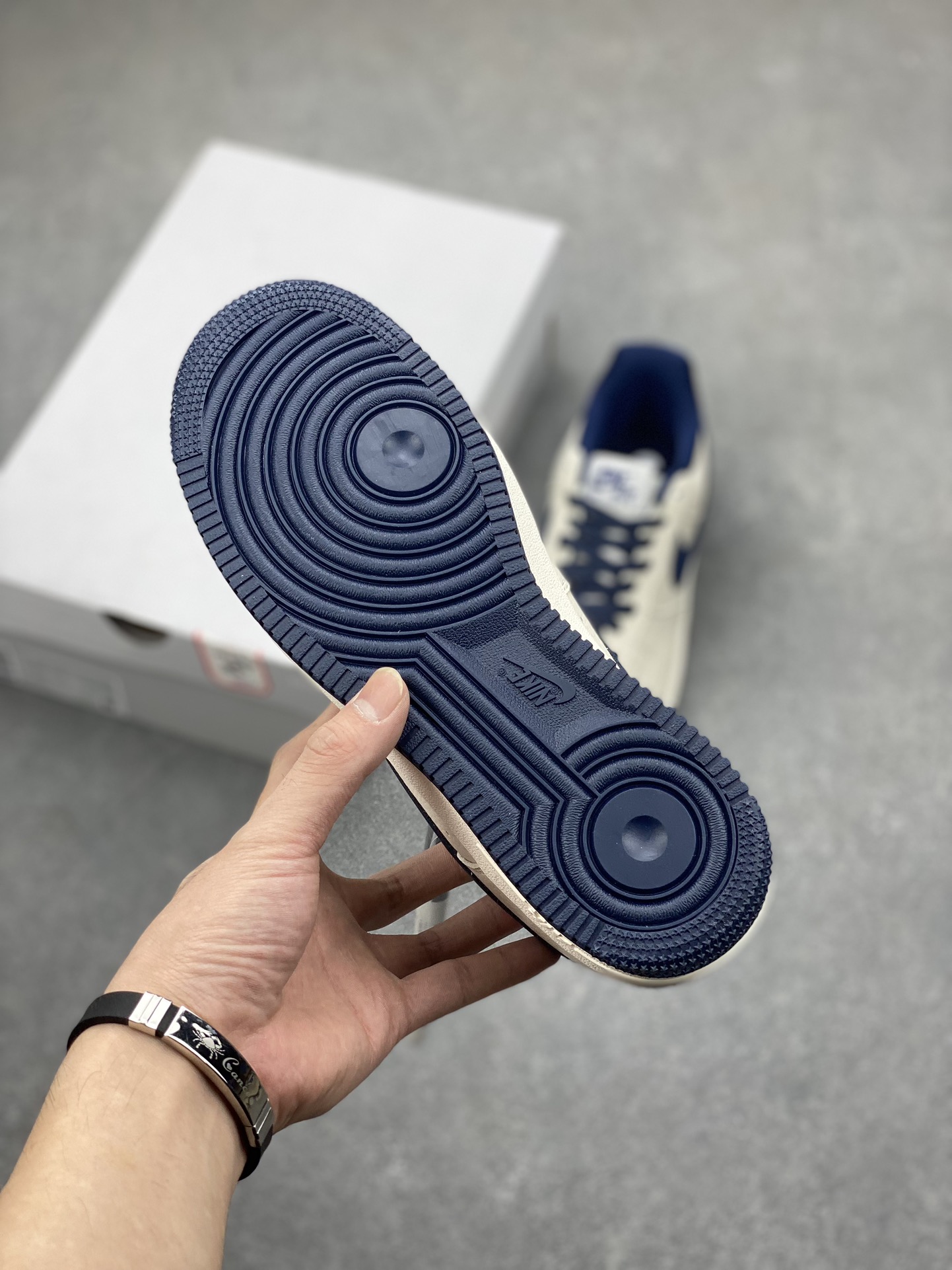 Nike Air Force 1 Low '07 "Cream/Navy" Customizable Sneakers 7 i1696619500 7015 5