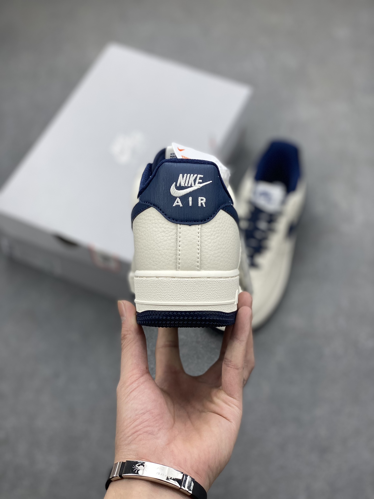 Nike Air Force 1 Low '07 "Cream/Navy" Customizable Sneakers 5 i1696619500 8606 3