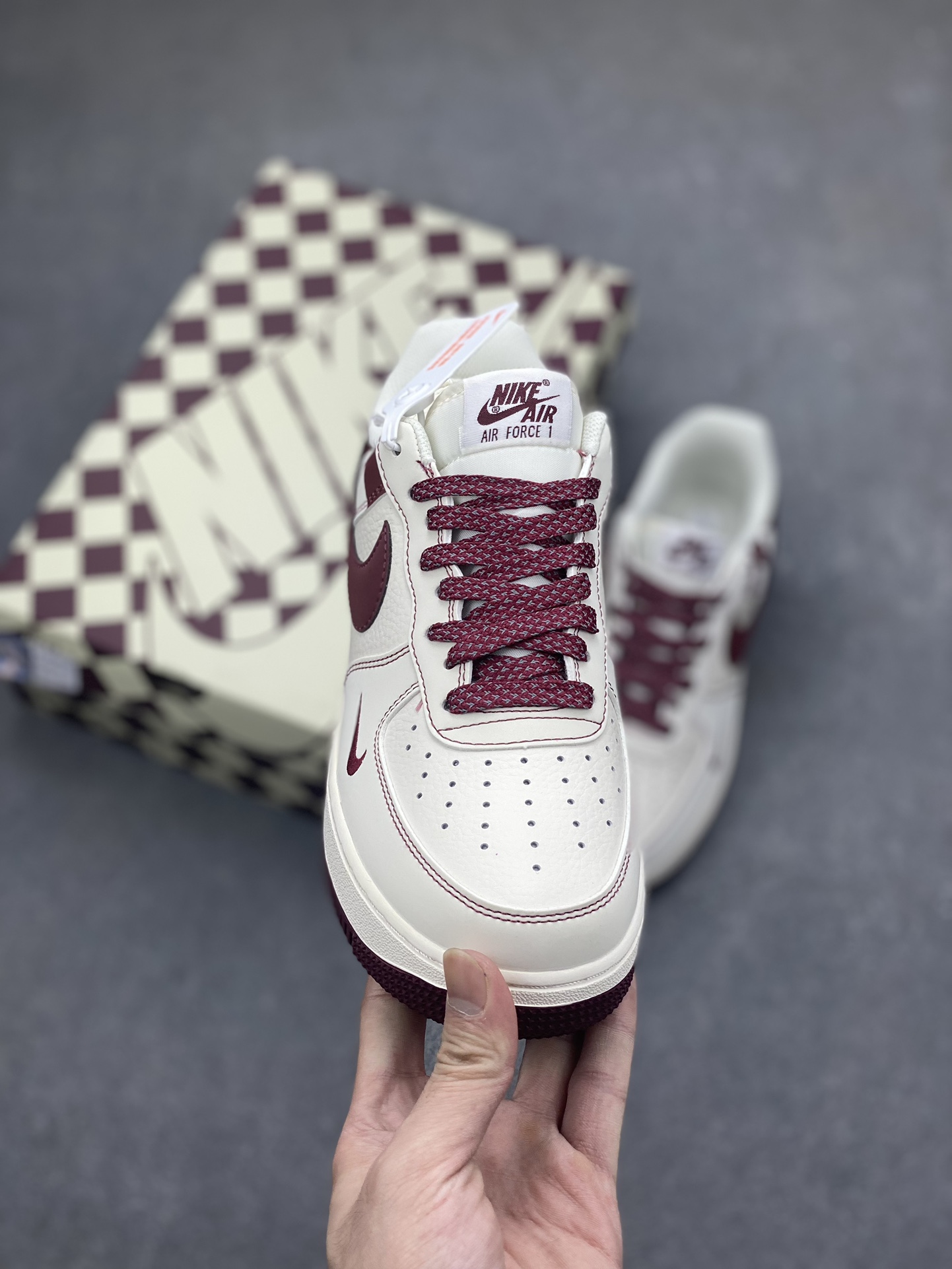 Nike Air Force 1 Low '07 'Sail Maroon' Casual Sneakers - Size 36-45 3 i1696718031 2507 1
