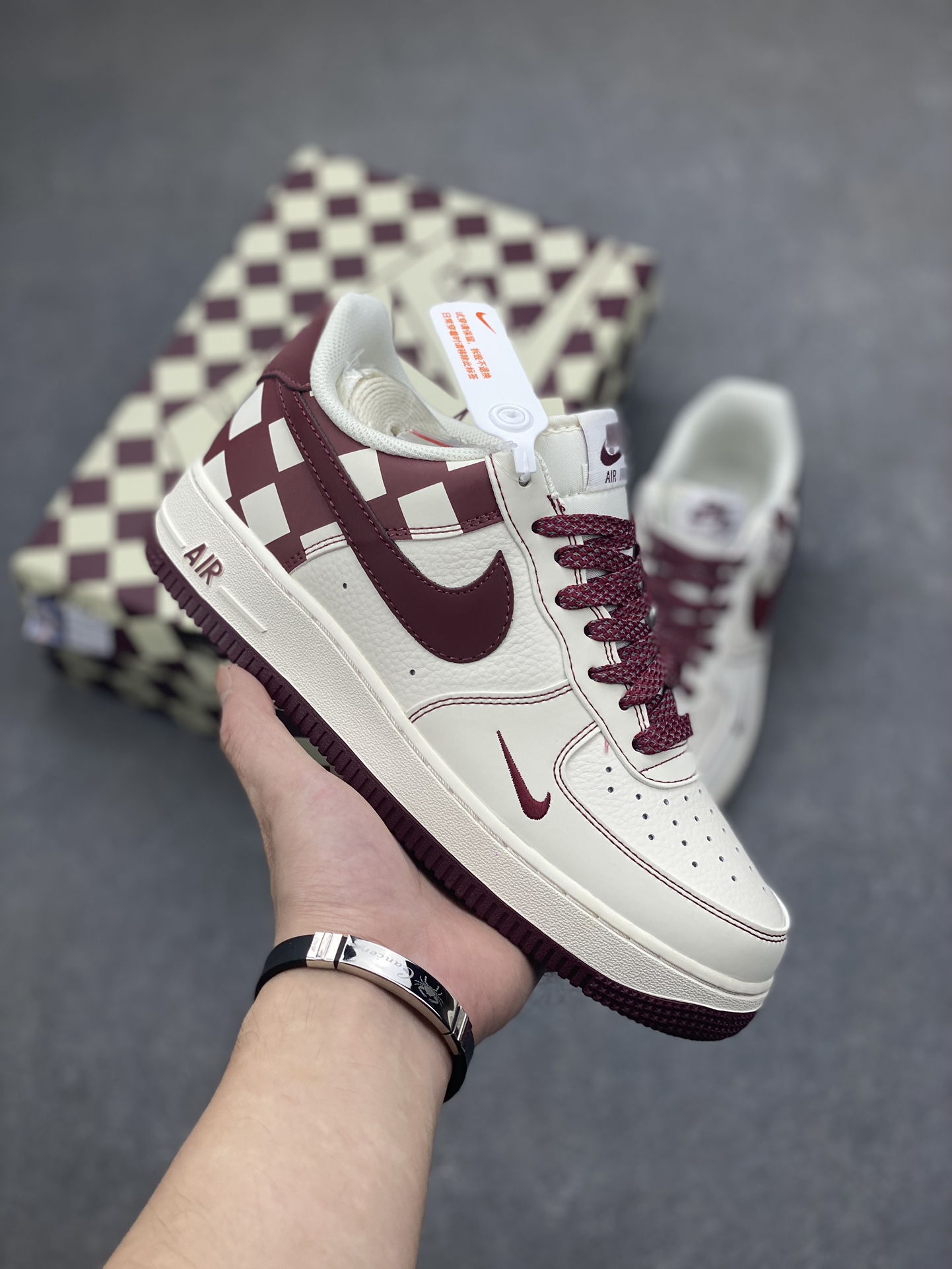 Nike Air Force 1 Low '07 'Sail Maroon' Casual Sneakers - Size 36-45 2 i1696718031 4201 0