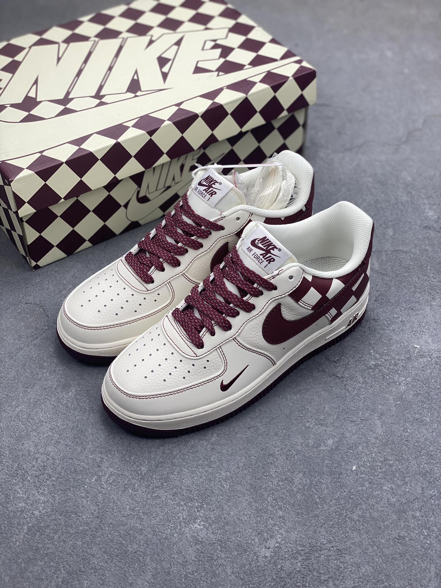 Nike Air Force 1 Low '07 'Sail Maroon' Casual Sneakers - Size 36-45 9 i1696718031 7364 7