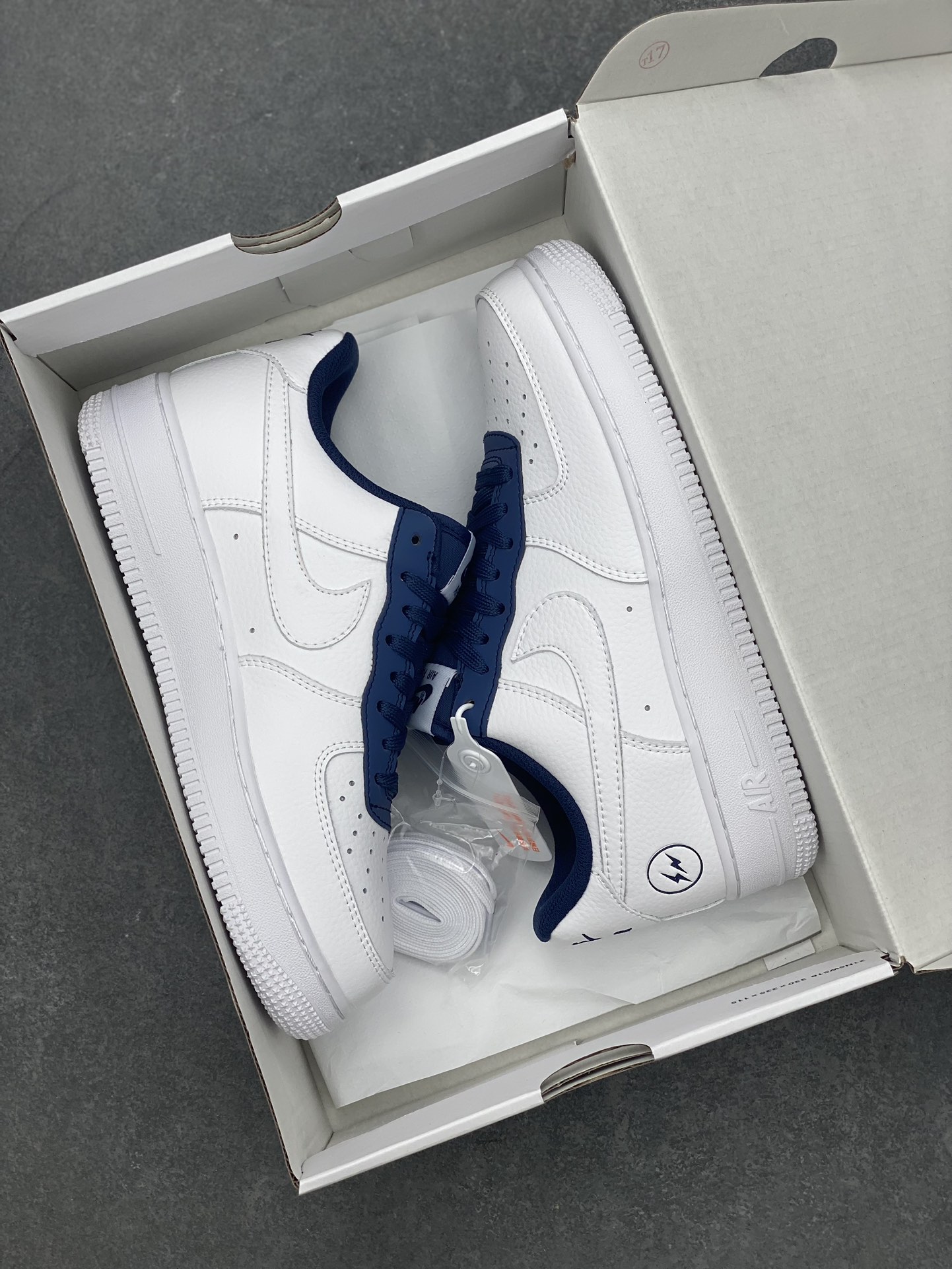 Nike Air Force 1 '07 Low White/Navy Blue, Original Edition - Size 36-45 10 i1696890758 6107 8