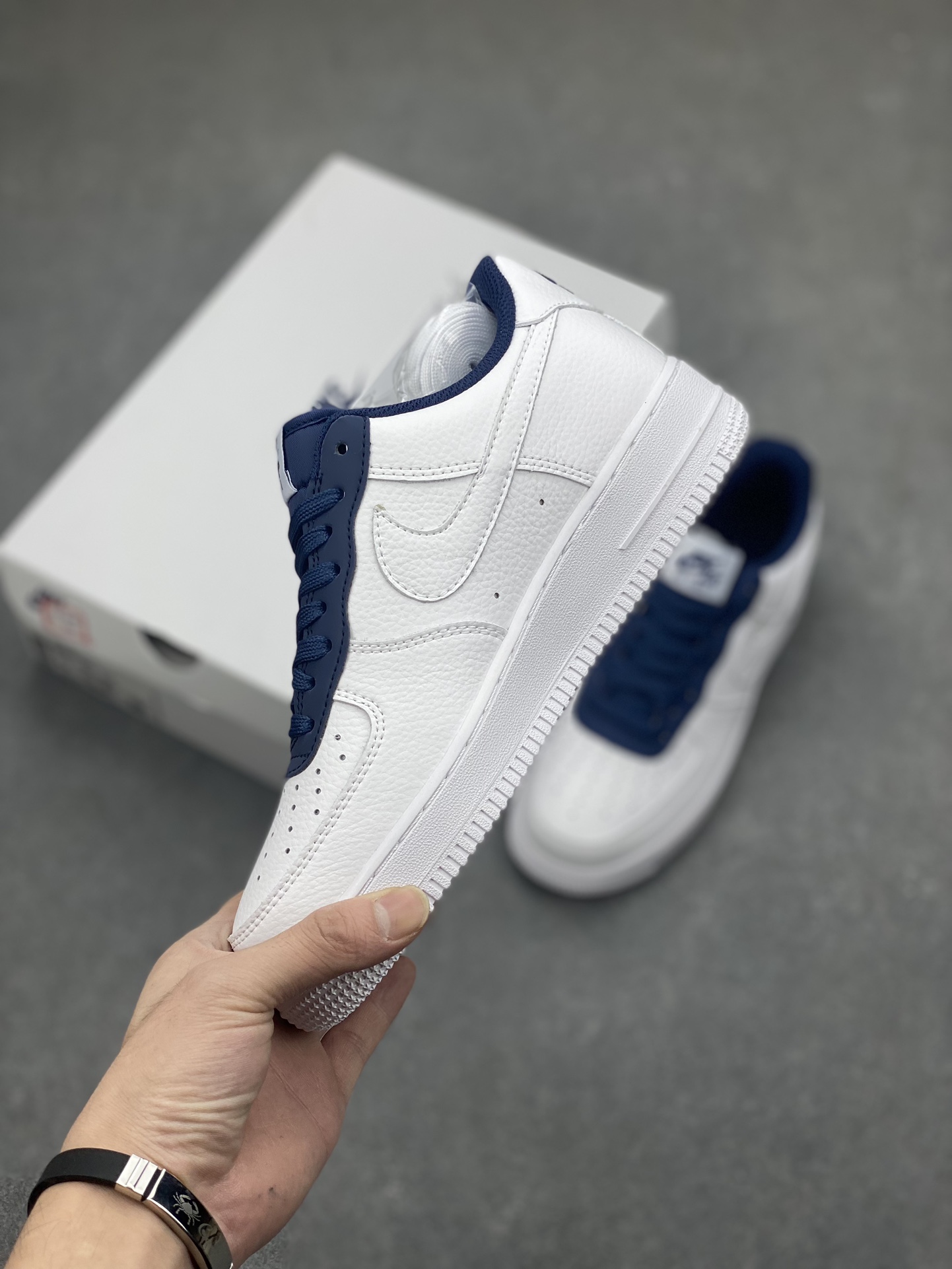 Nike Air Force 1 '07 Low White/Navy Blue, Original Edition - Size 36-45 4 i1696890758 7804 2