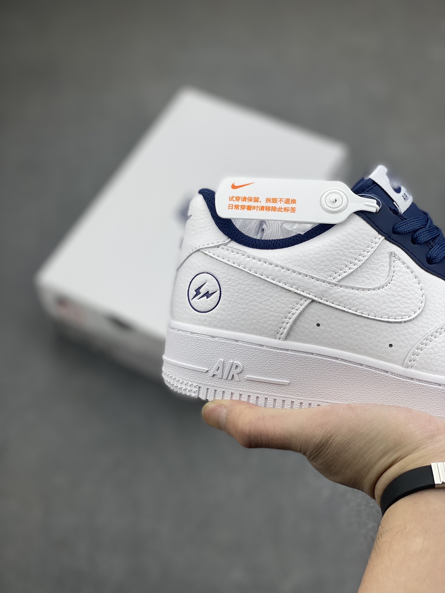 Nike Air Force 1 '07 Low White/Navy Blue, Original Edition - Size 36-45 6 i1696890758 9307 4