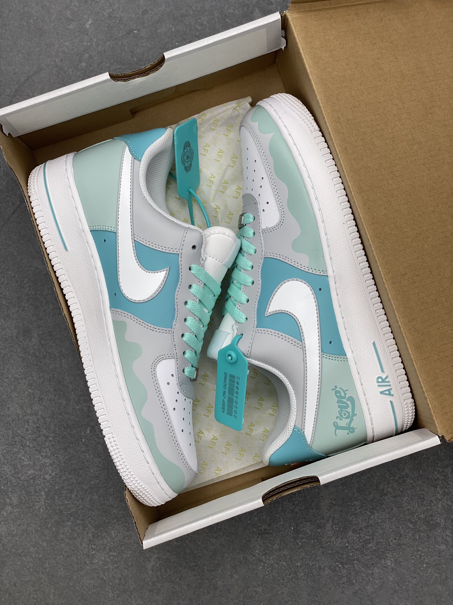 Nike Air Force 1 '07 Low White/Aurora Green Women's Shoes CW2288-111 9 i1696974887 8638 7