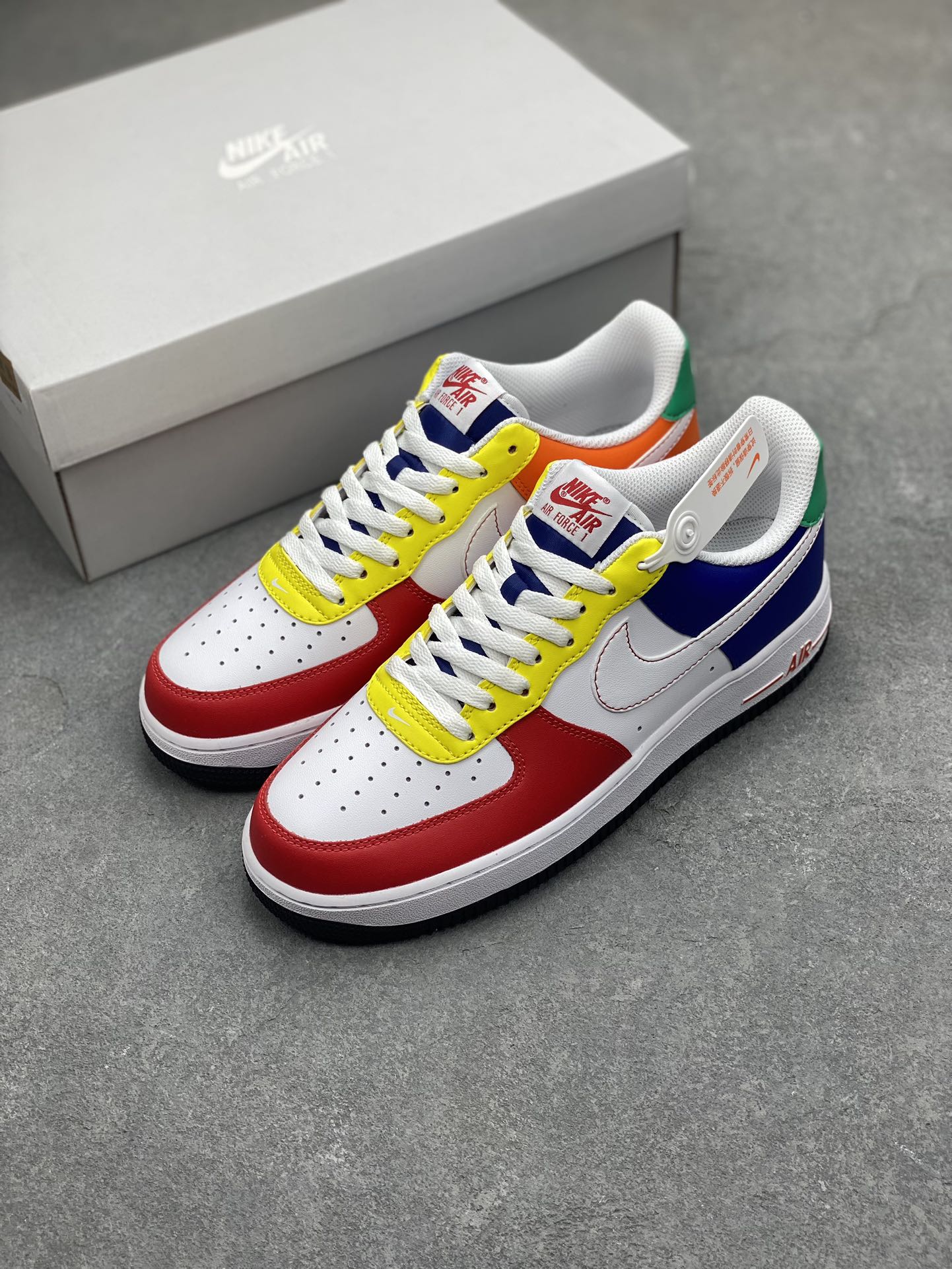 Nike Air Force 1 '07 Low Multi-Color Leather Upper Fashion Sneakers 9 i1696975168 5469 7