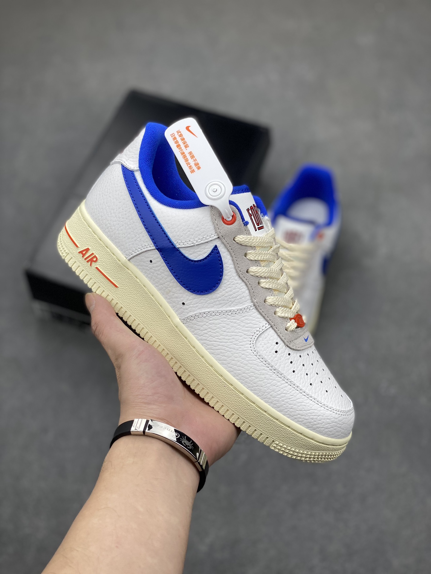 Nike Air Force 1 Low Retro Premium Sneakers - White/Blue - DR0148-100 2 i1697231032 1792 0