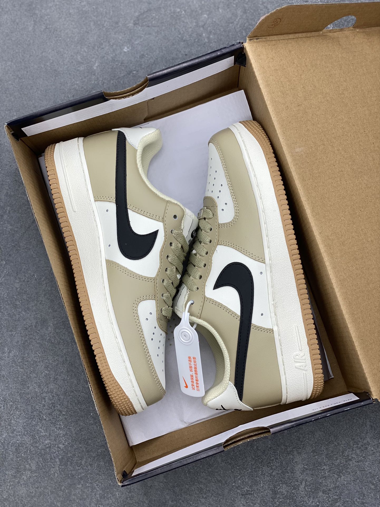Nike Air Force 1 Low White Khaki Black Swoosh - DH5969-633 10 i1697482823 8934 8