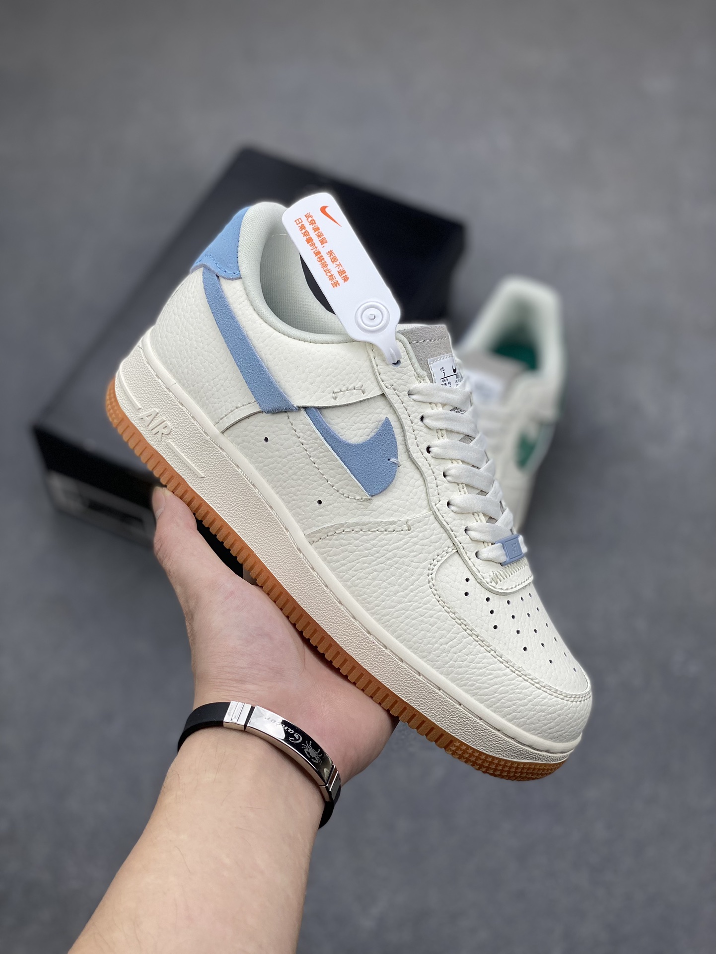 Nike Air Force 1 Low Cut-Out Swoosh White Blue DV0740-100 Sneakers 2 i1697675075 3640 0