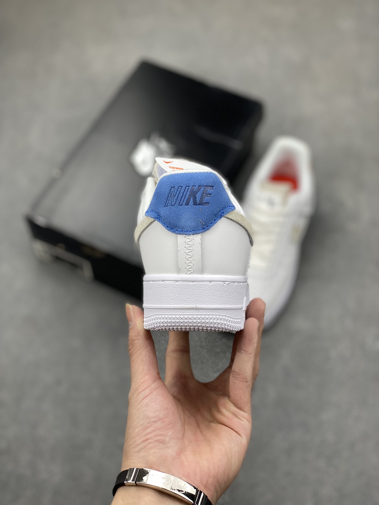 Nike Air Force 1 Low Cut-Out Swoosh White Blue Casual Sneakers 5 i1697675257 7747 3
