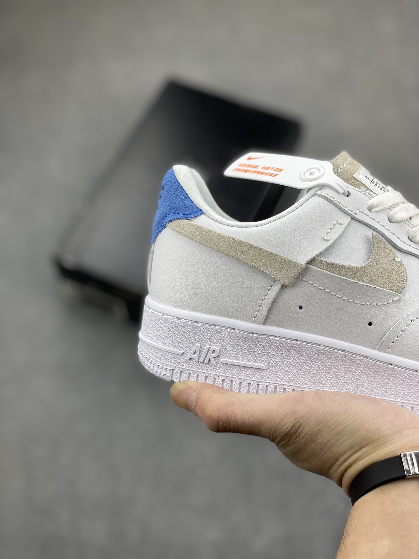 Nike Air Force 1 Low Cut-Out Swoosh White Blue Casual Sneakers 6 i1697675257 8394 4