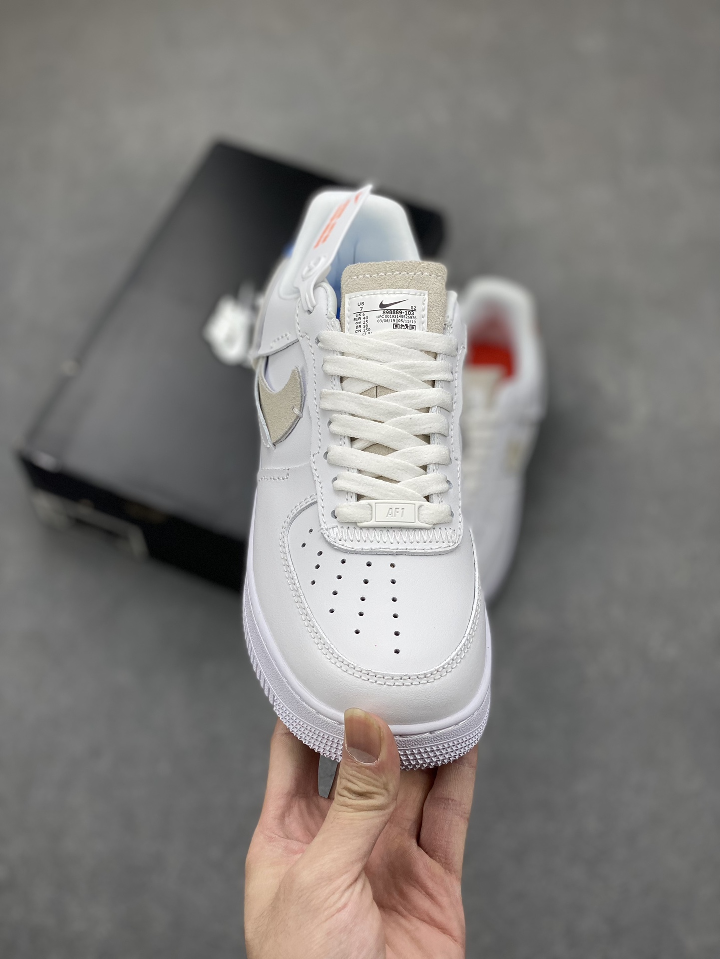 Nike Air Force 1 Low Cut-Out Swoosh White Blue Casual Sneakers 3 i1697675257 8919 1